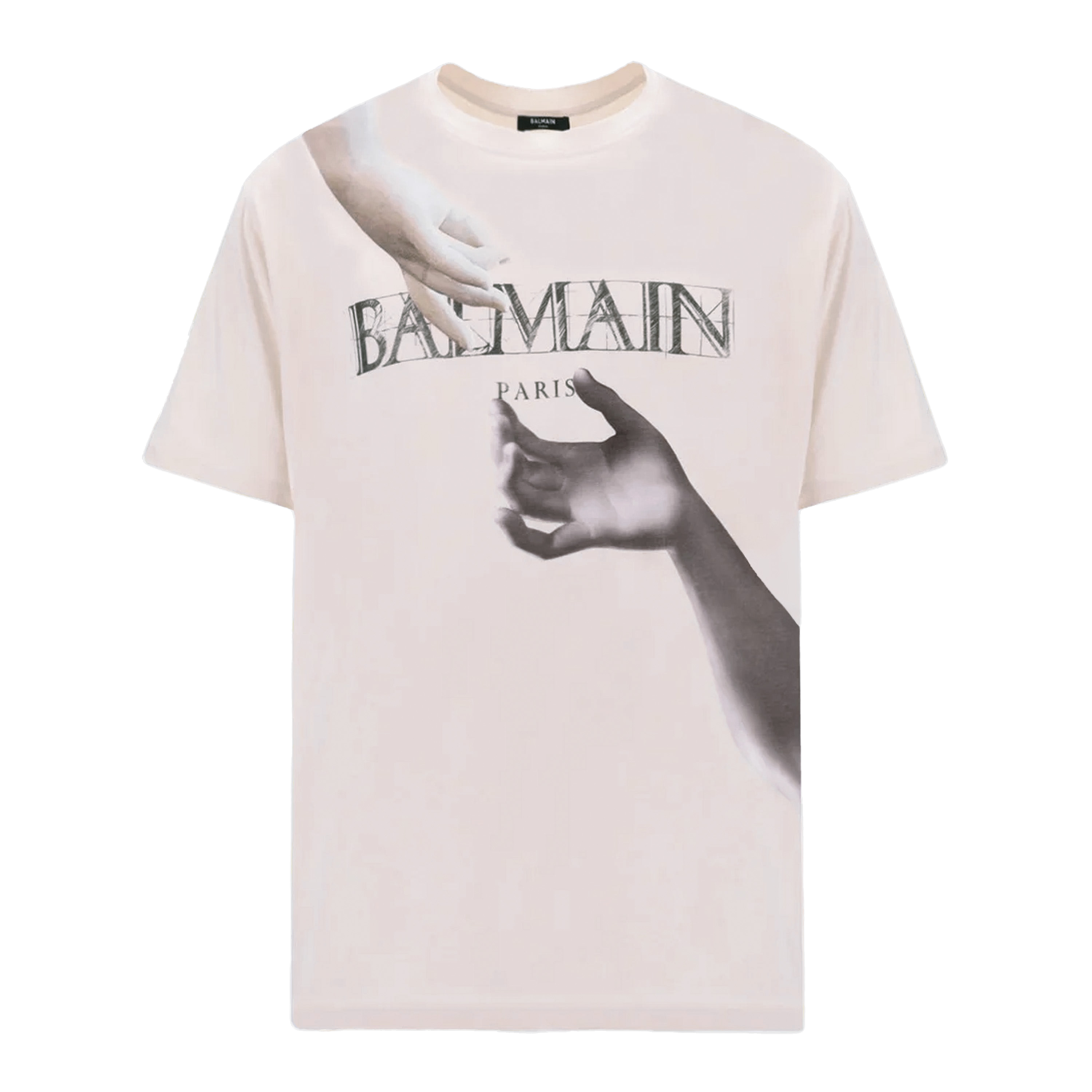 Camiseta Crema Balmain Statue