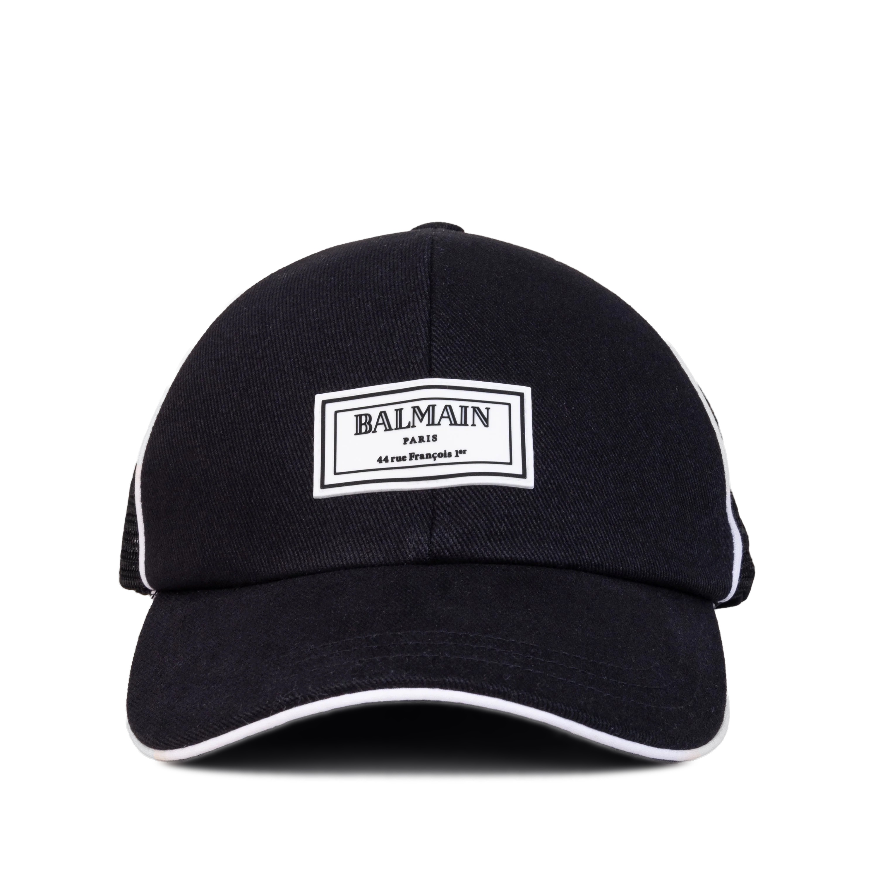 Gorra Negra Balmain Paris Patch