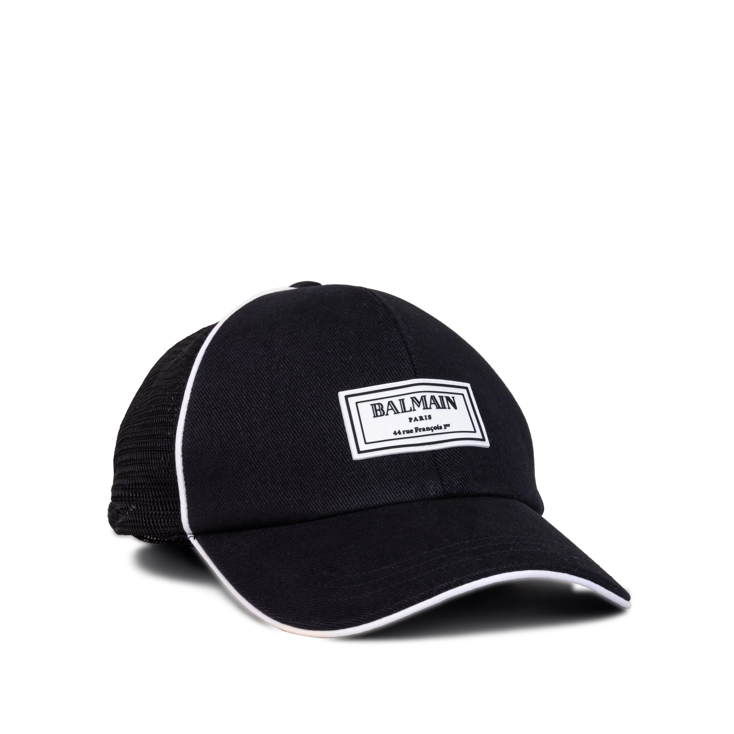 Gorra Negra Balmain Paris Patch