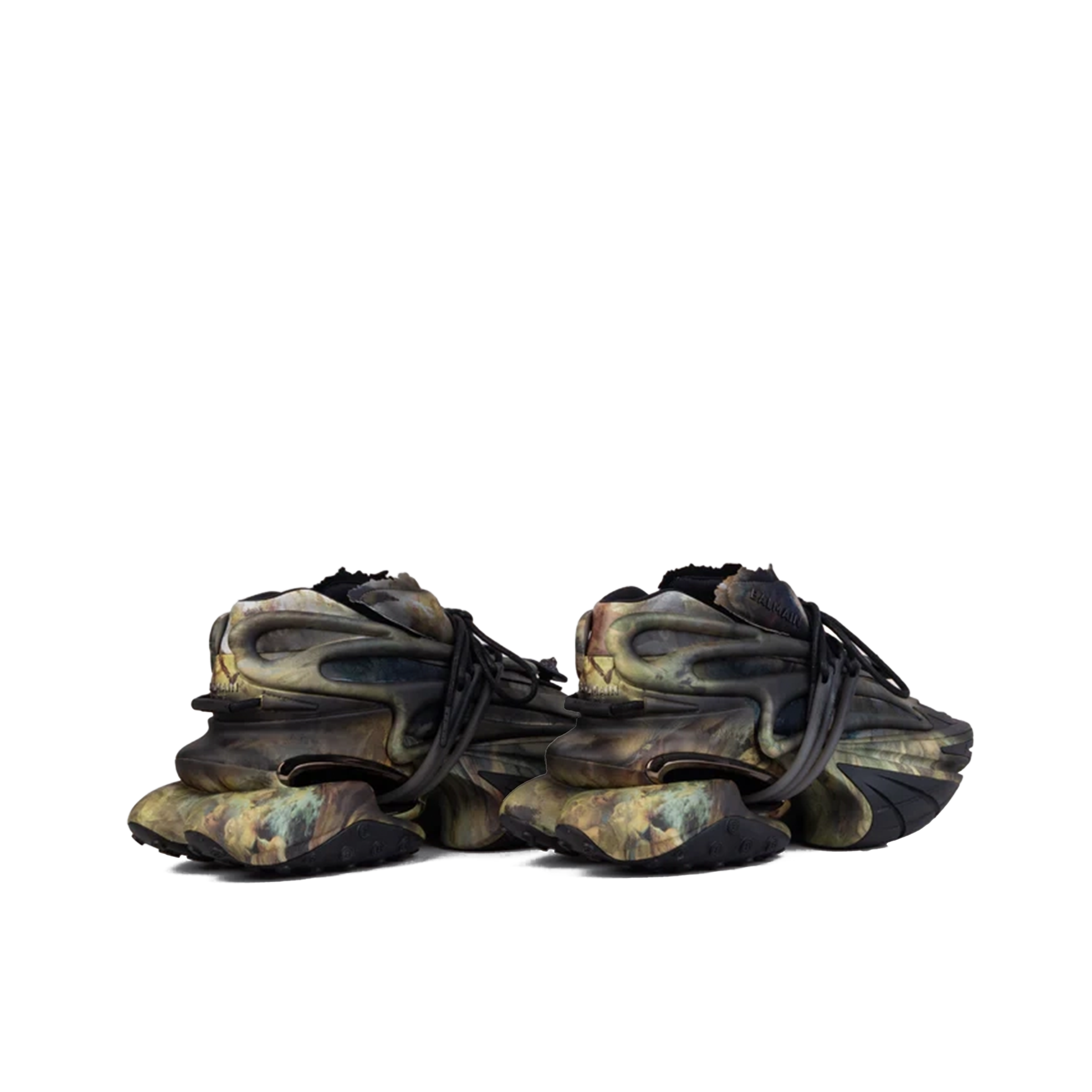 Sneakers Negro Balmain Print Unicorn-Neoprene