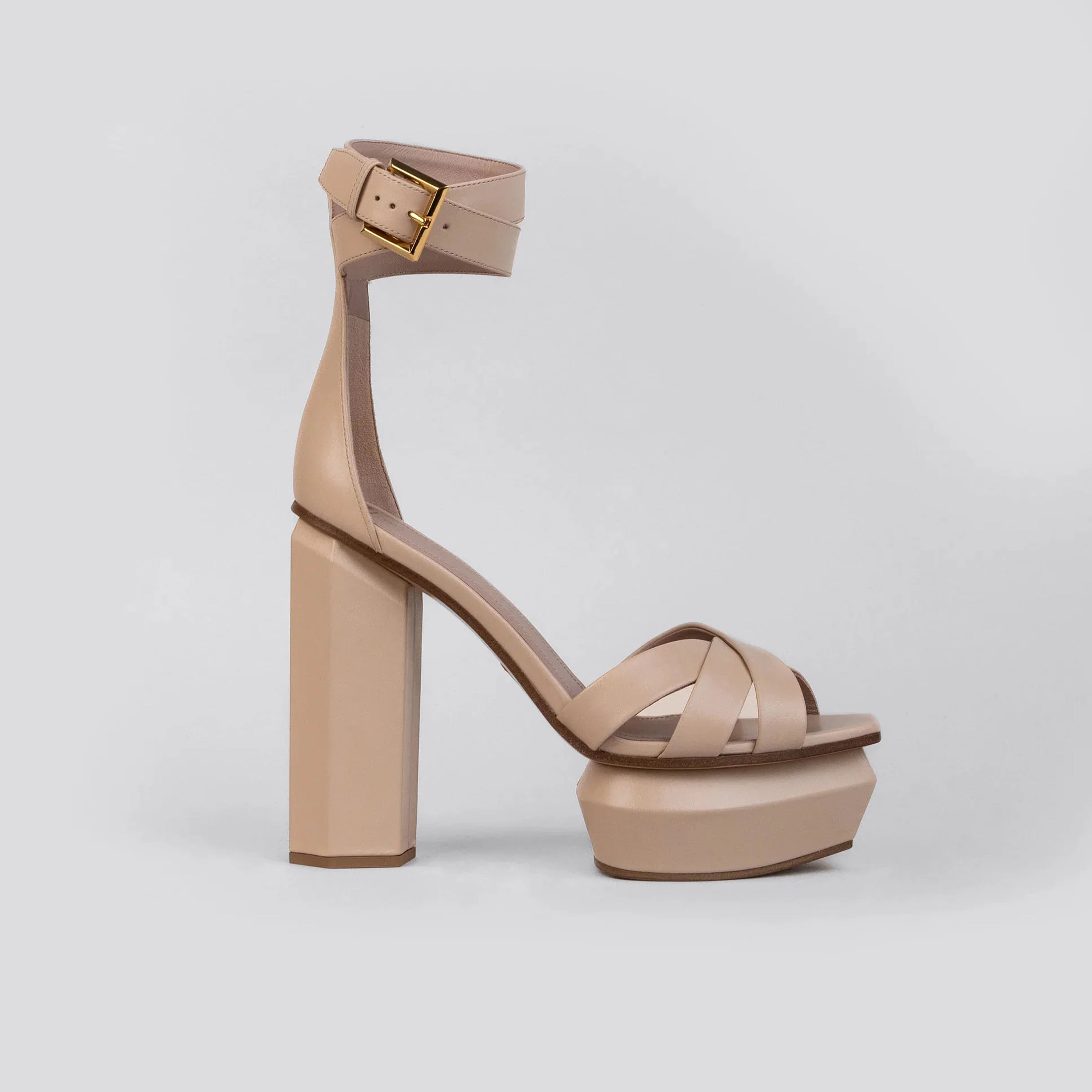 Tacones Beige Balmain Platform