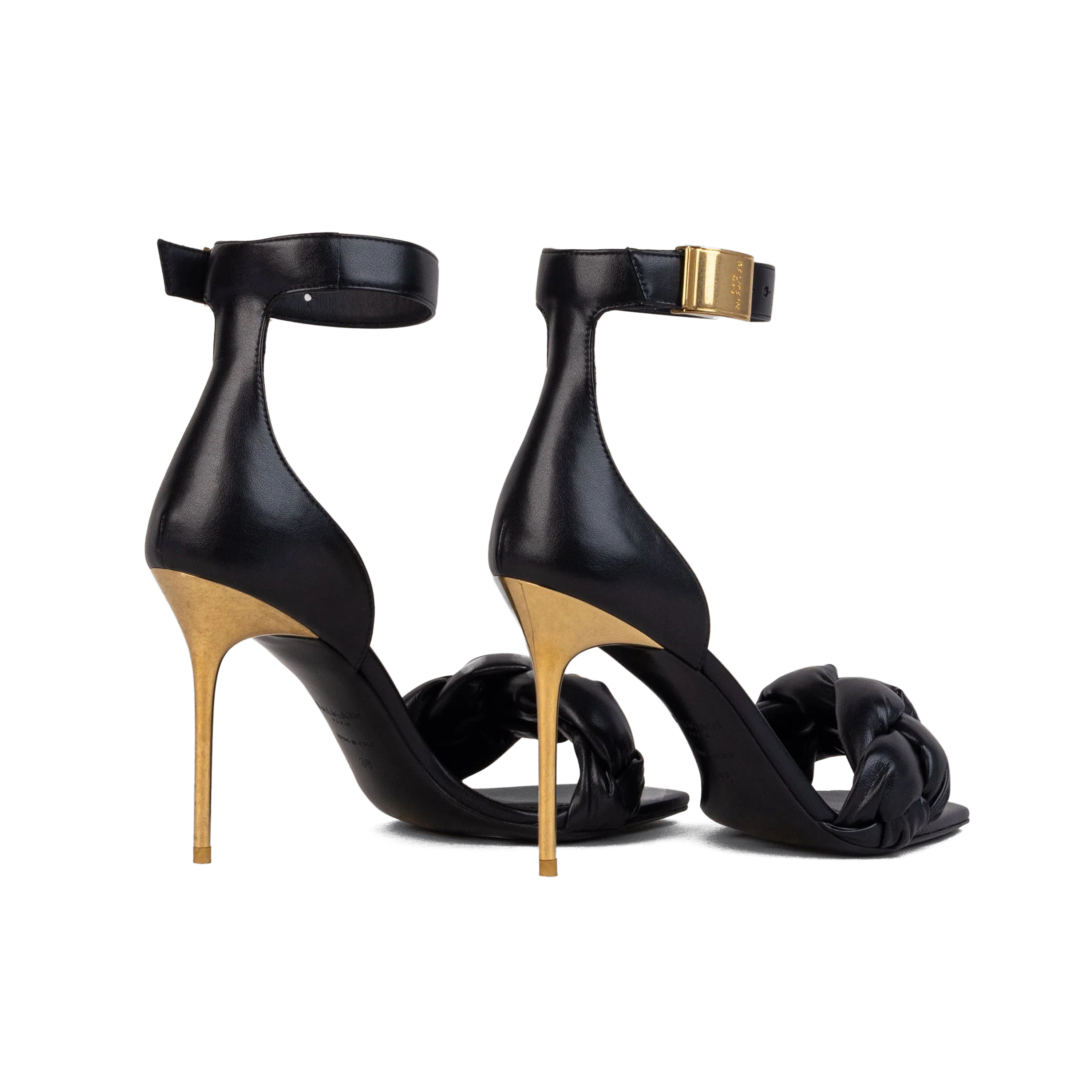 Tacones Negros Balmain Uma-Cuir