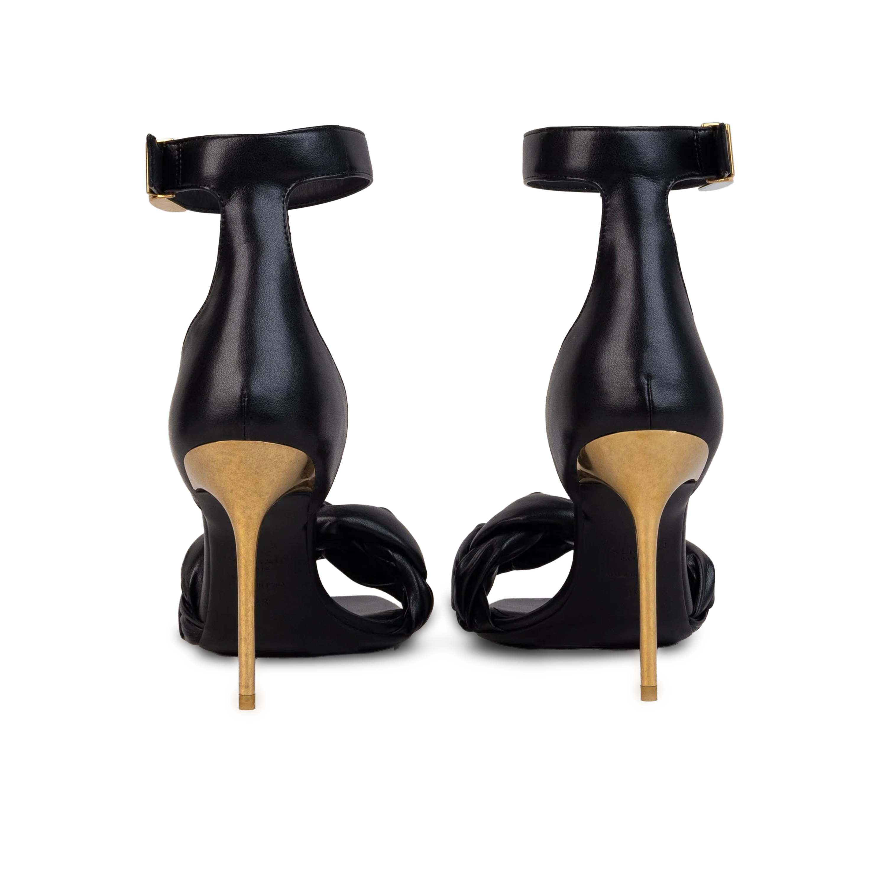 Tacones Negros Balmain Uma-Cuir