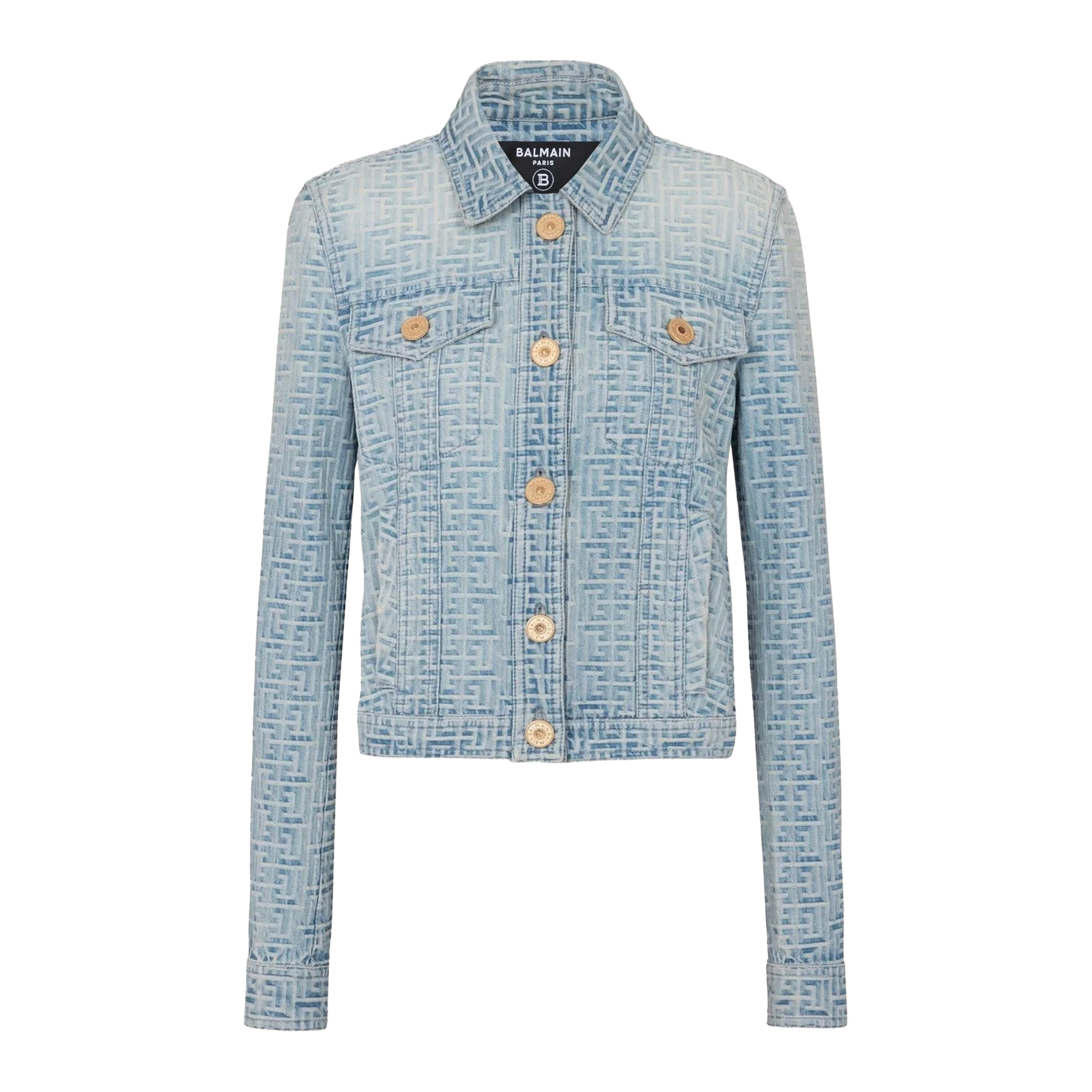Chaqueta Denim Balmain Denim Allover Monogram
