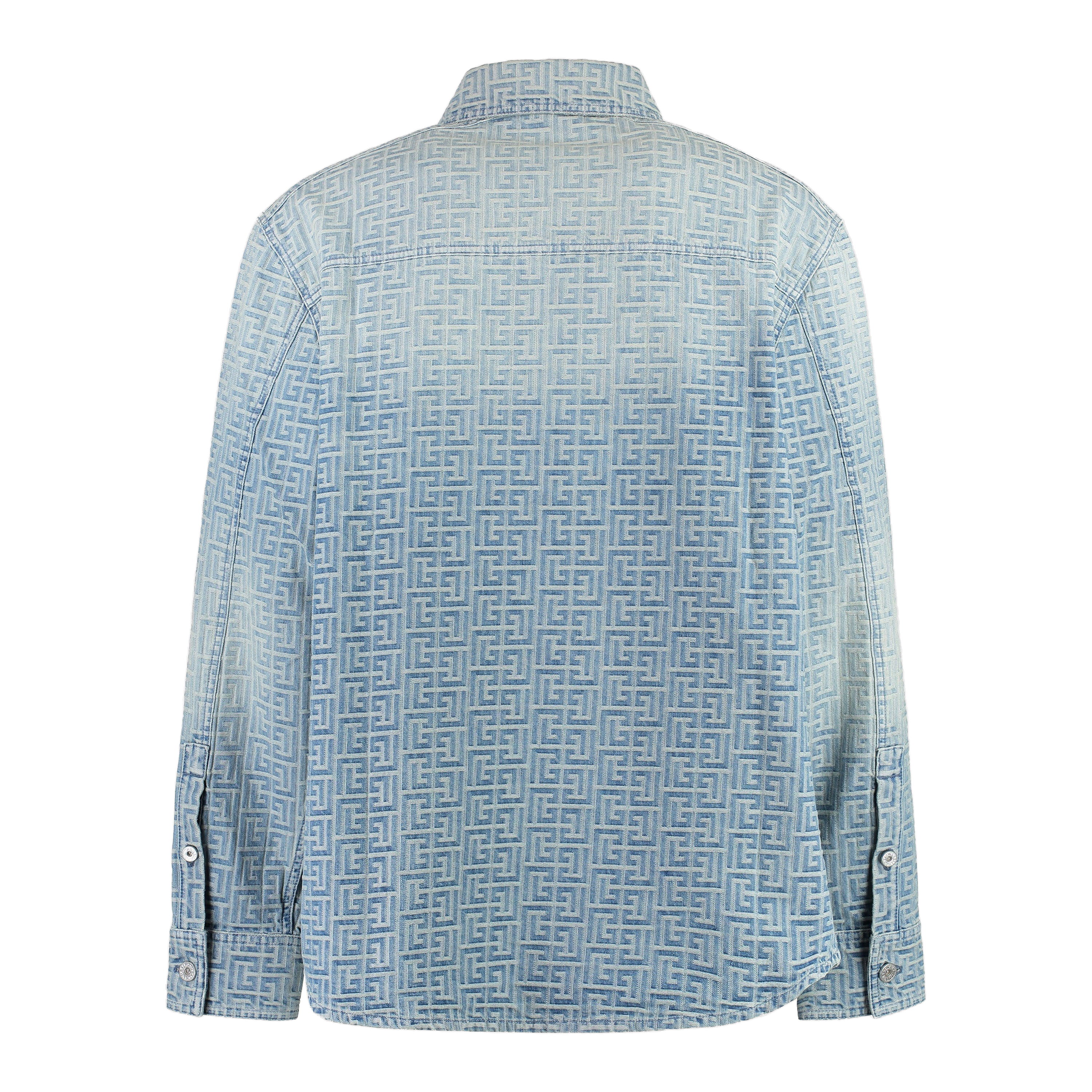 Camisa Denim Balmain PB Monogram