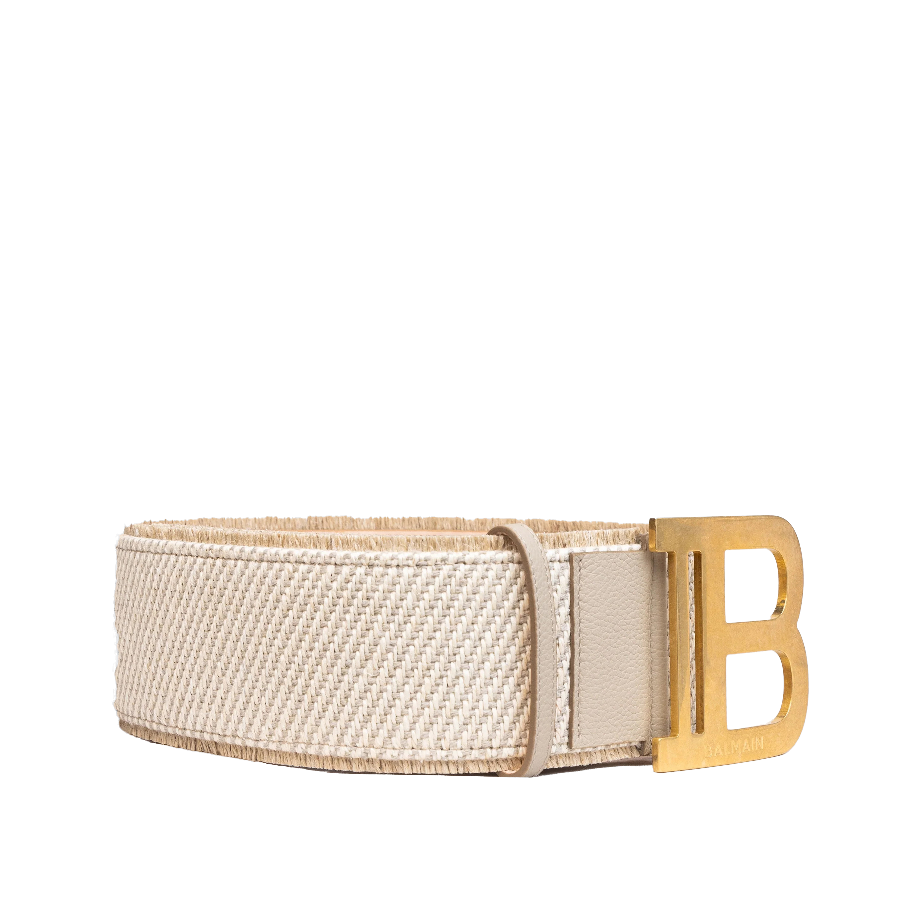 Cinturón Beige Balmain B Logo 40 mm