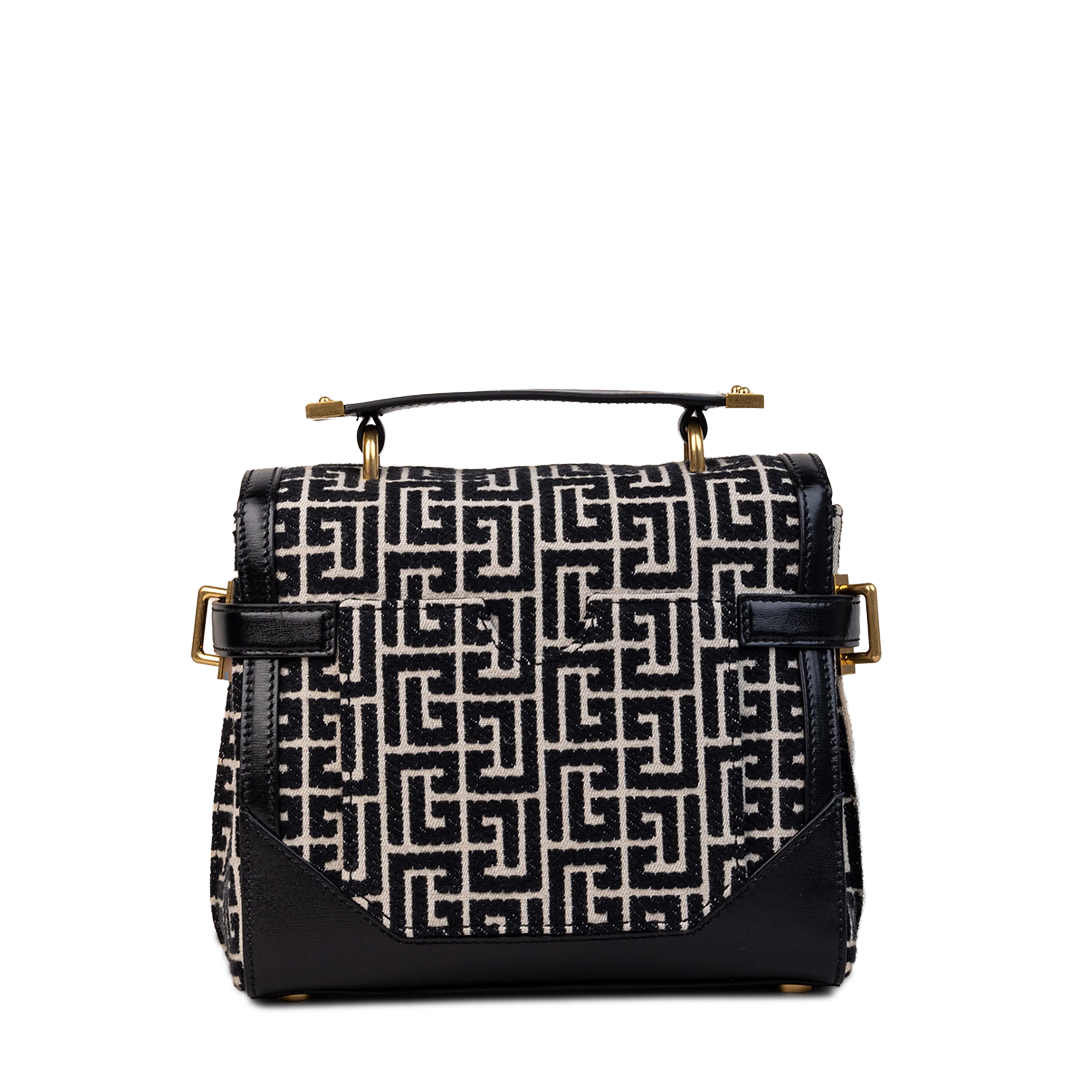 Cartera Negra Balmain Crossbody 1945 Jacquard