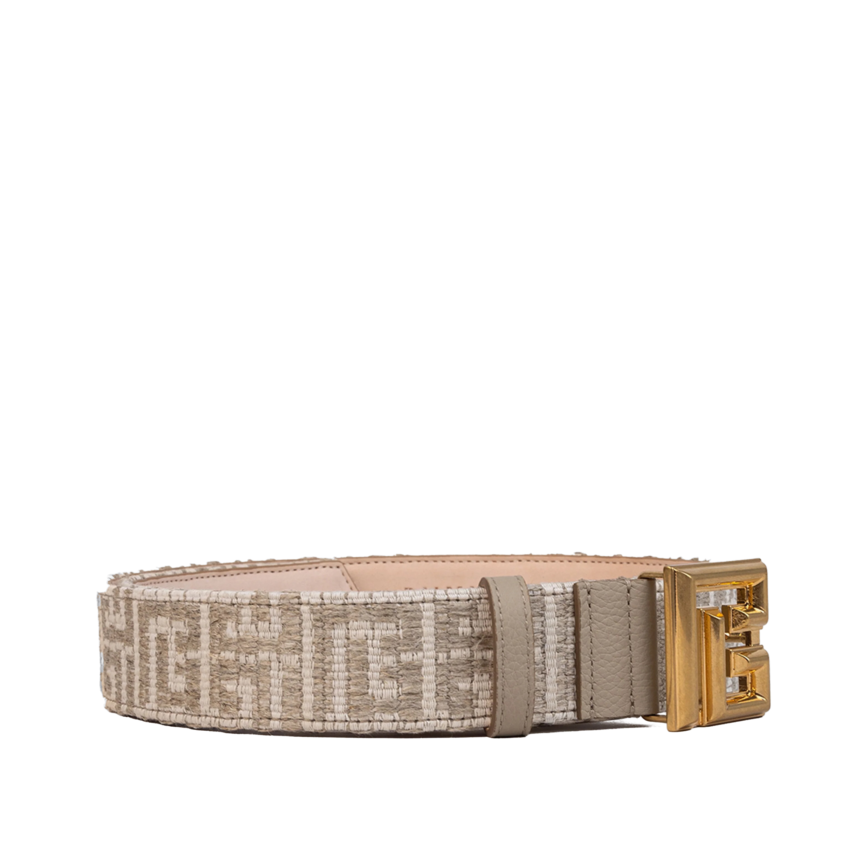 Cinturón Beige Balmain Jacquard 35 Mm