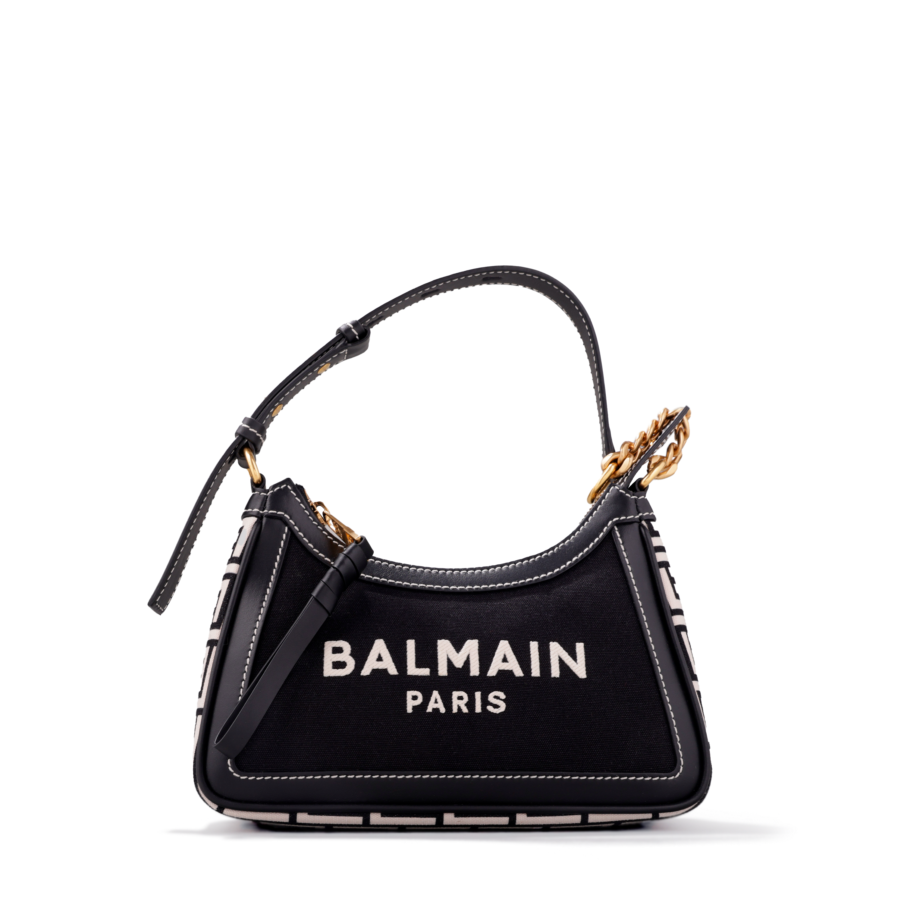 Cartera Negra Balmain B-Army Canvas
