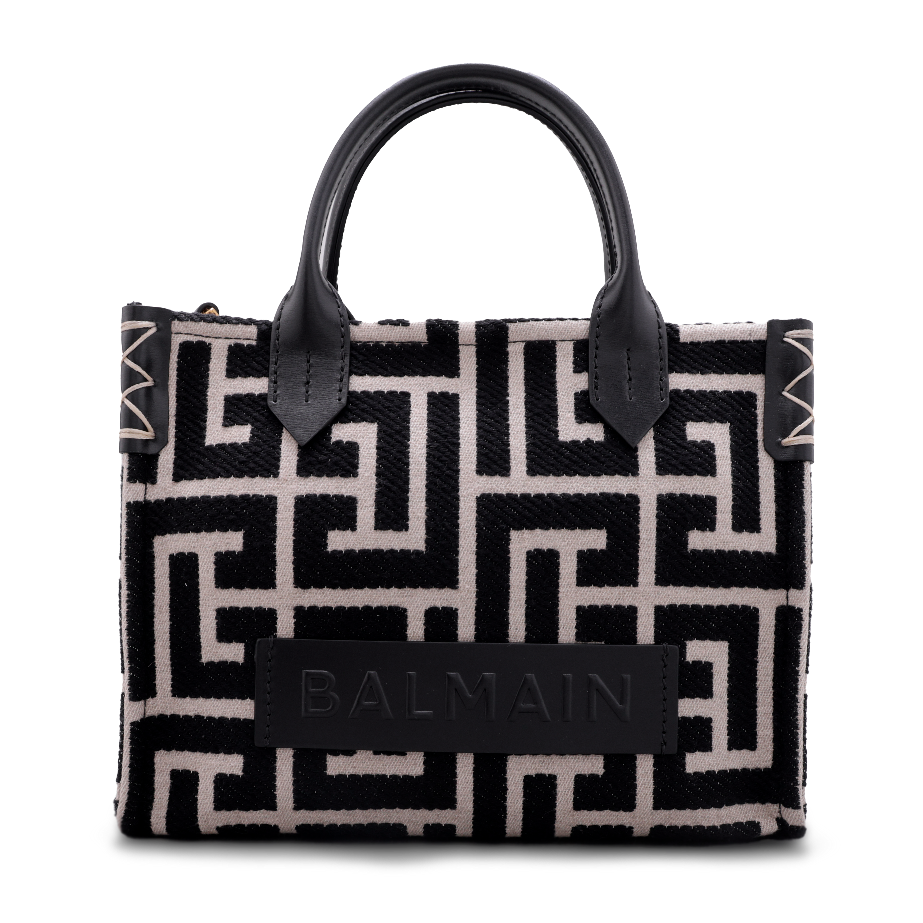 Cartera Negra Balmain B-Army Shopper Small Monogram