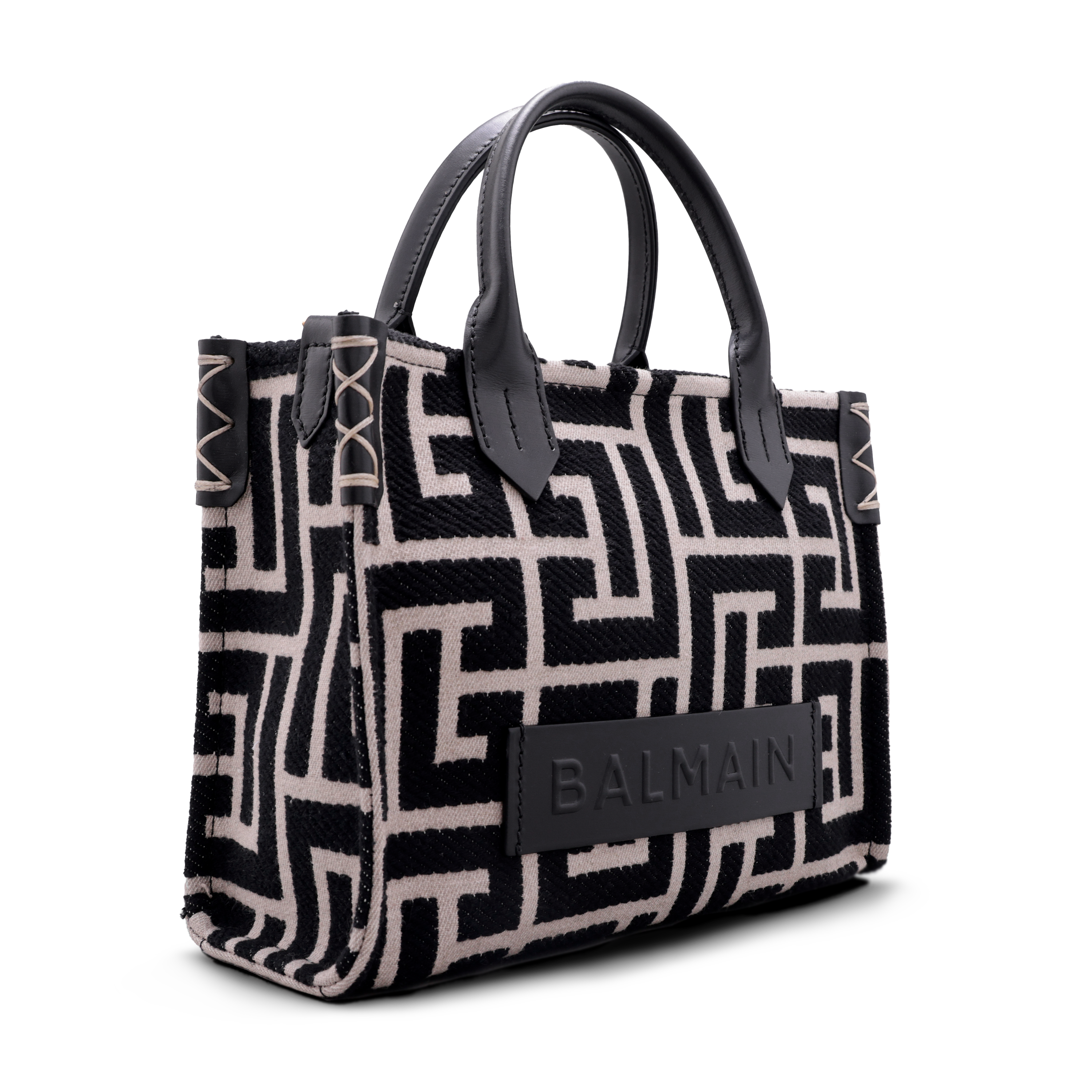 Cartera Negra Balmain B-Army Shopper Small Monogram