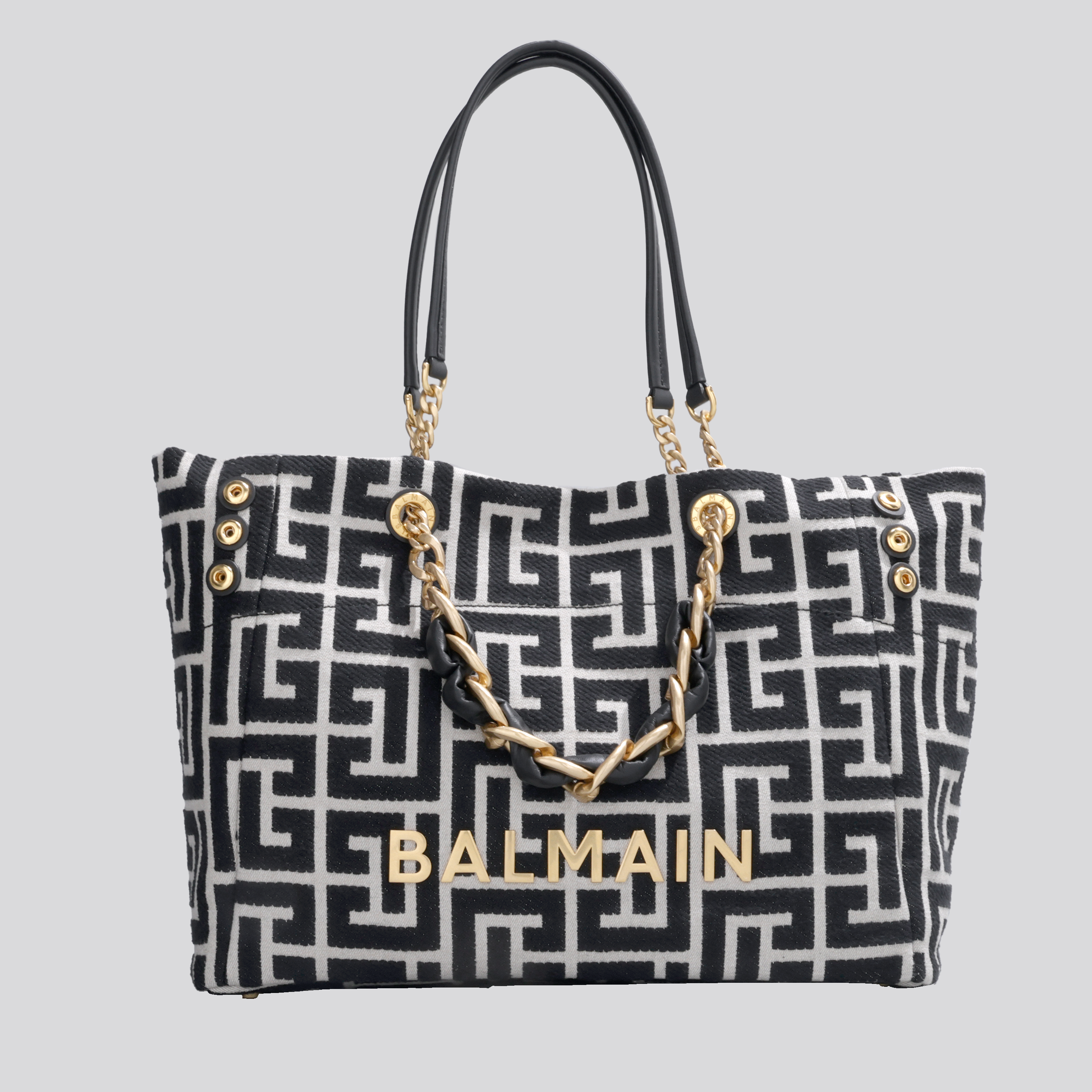 Cartera Negra Balmain 1945 Jacquard Monogramme