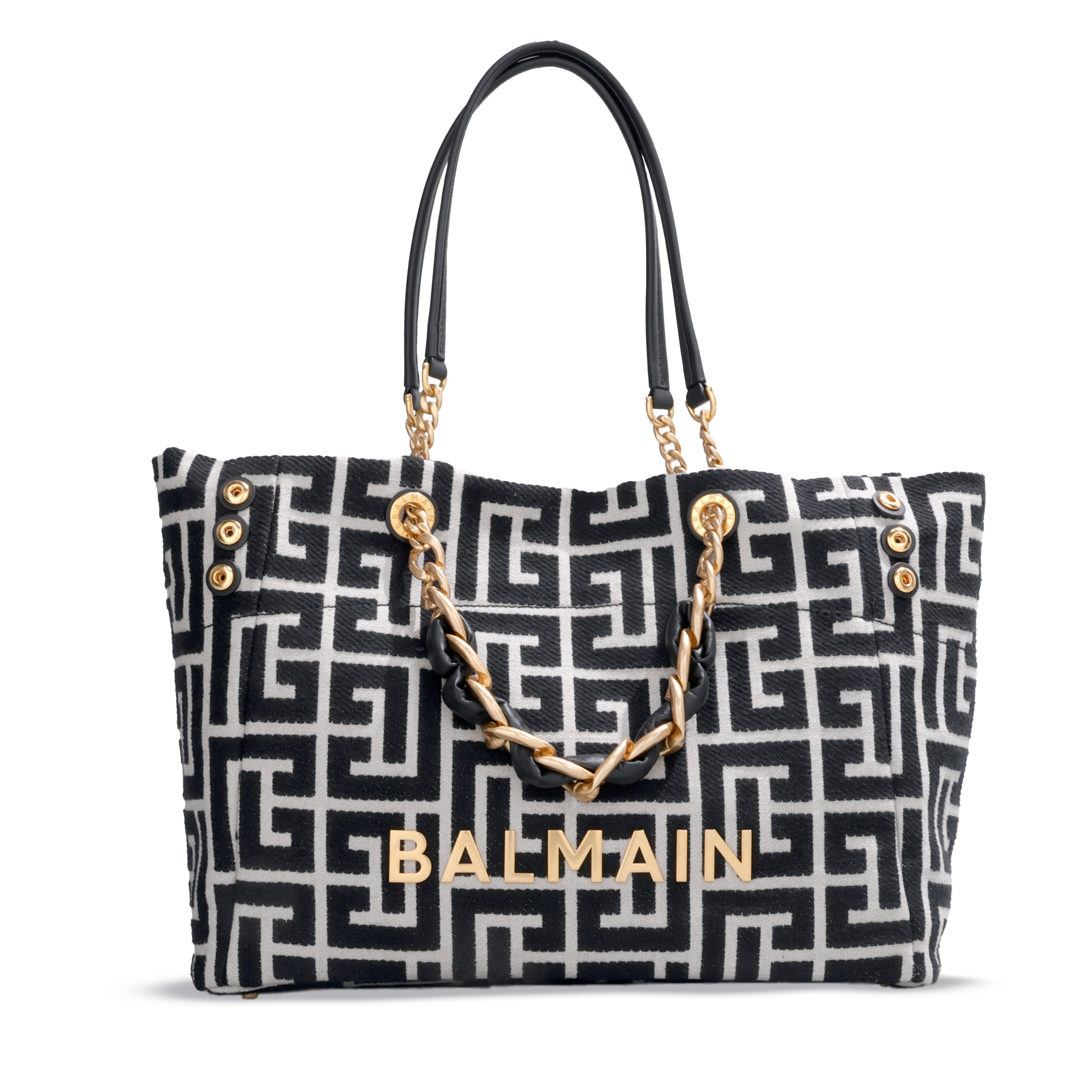 Cartera Negra Balmain 1945 Jacquard Monogramme