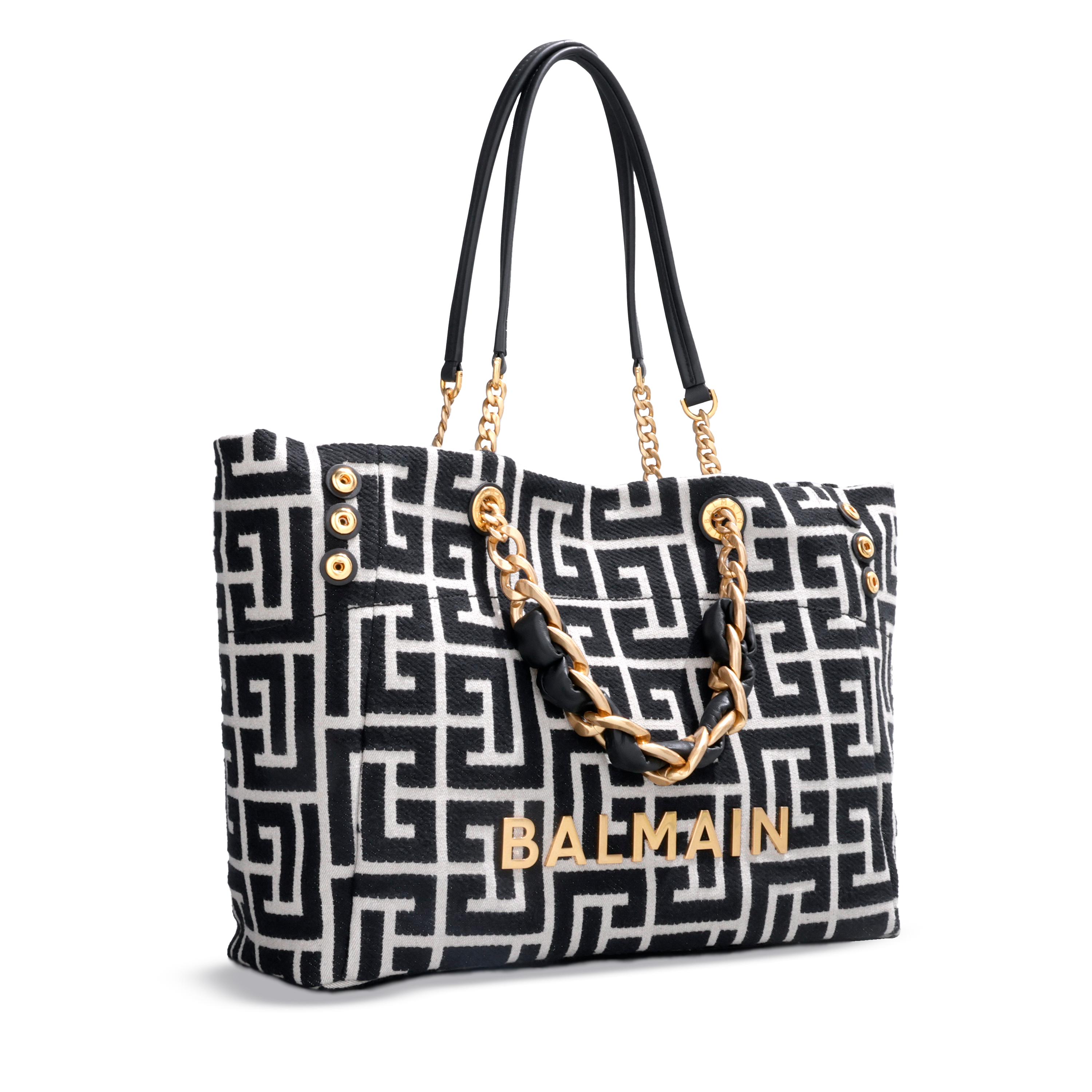 Cartera Negra Balmain 1945 Jacquard Monogramme
