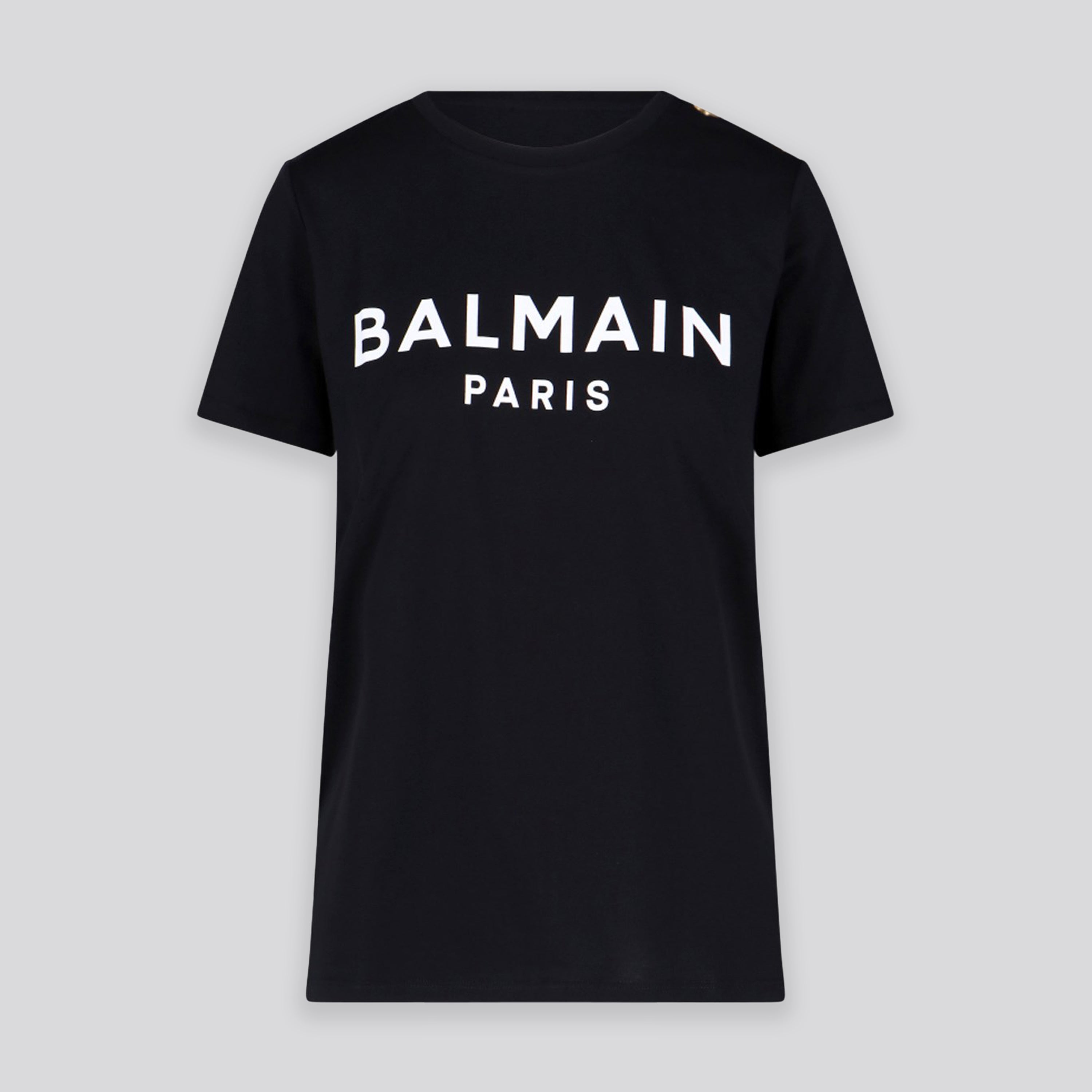 Camiseta Negra Balmain Paris 3 BTN