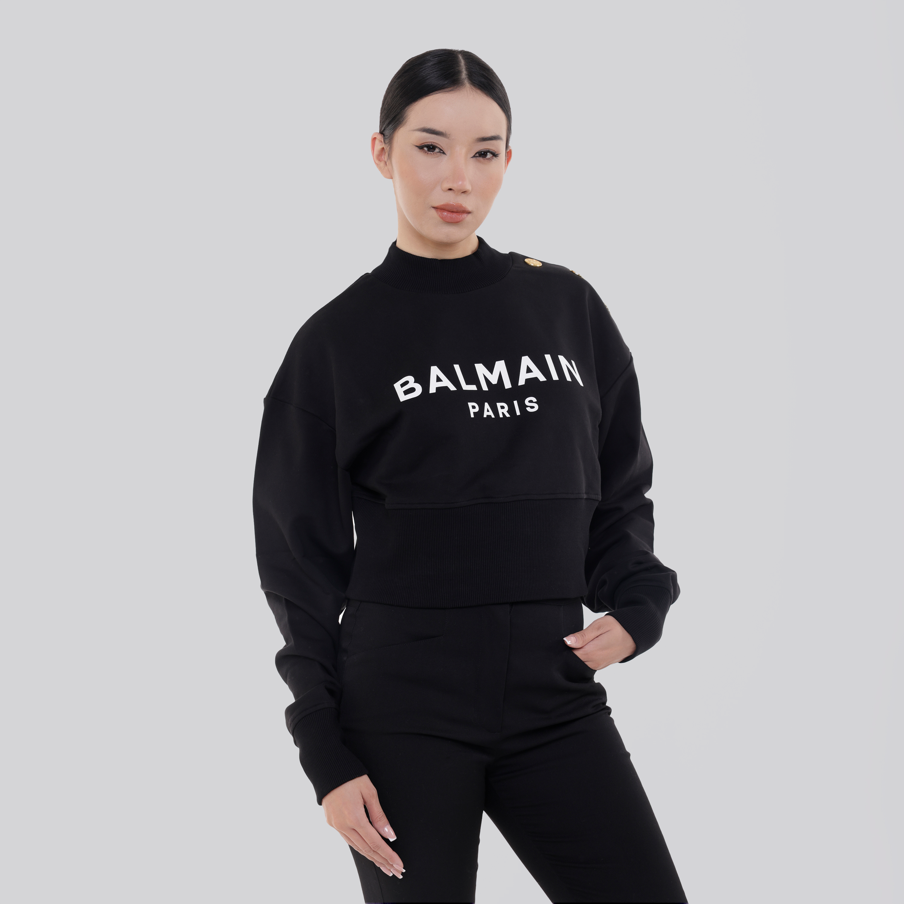 Buzo Negro Balmain Paris 3 BTN