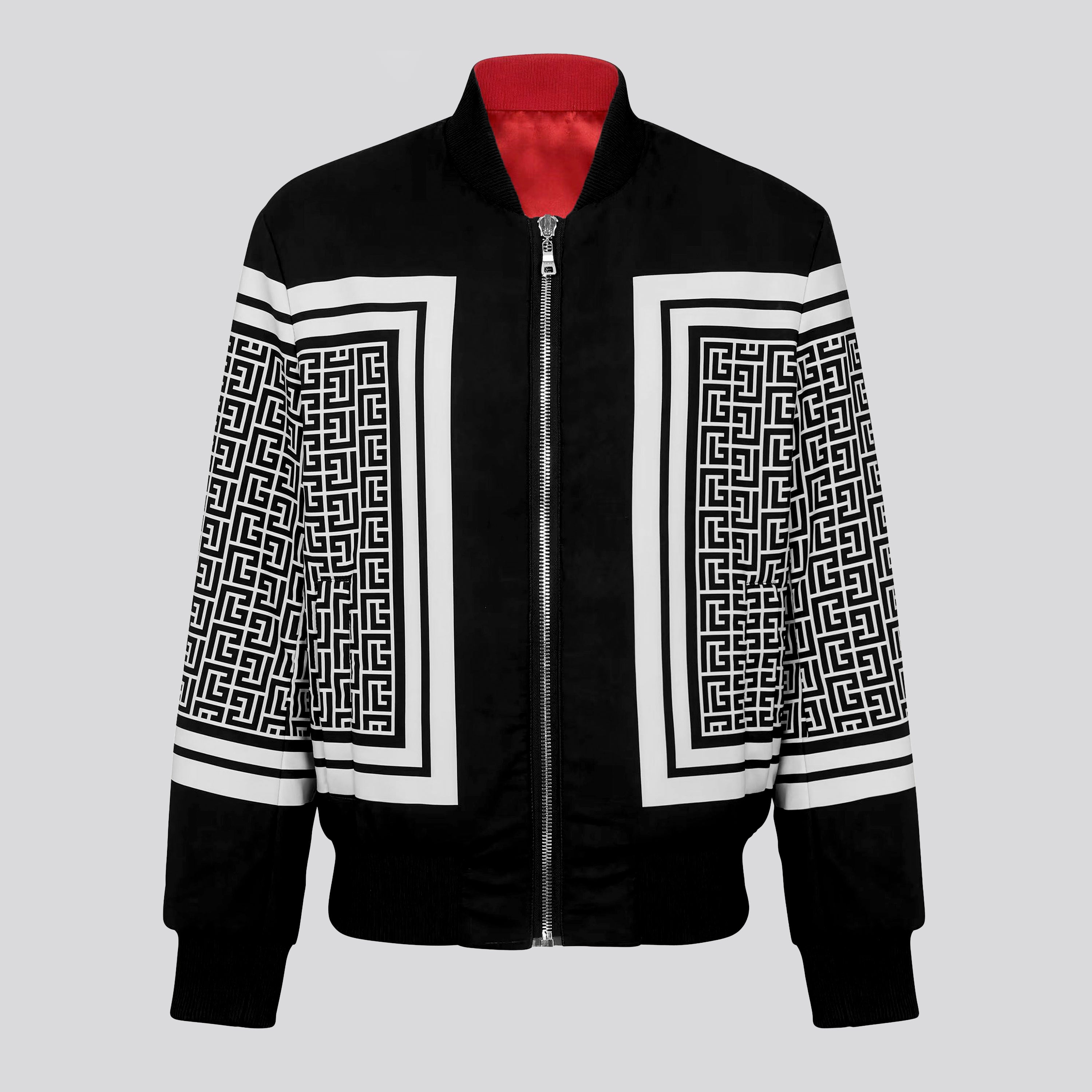 Chaqueta Negra Balmain Reversible Bomber