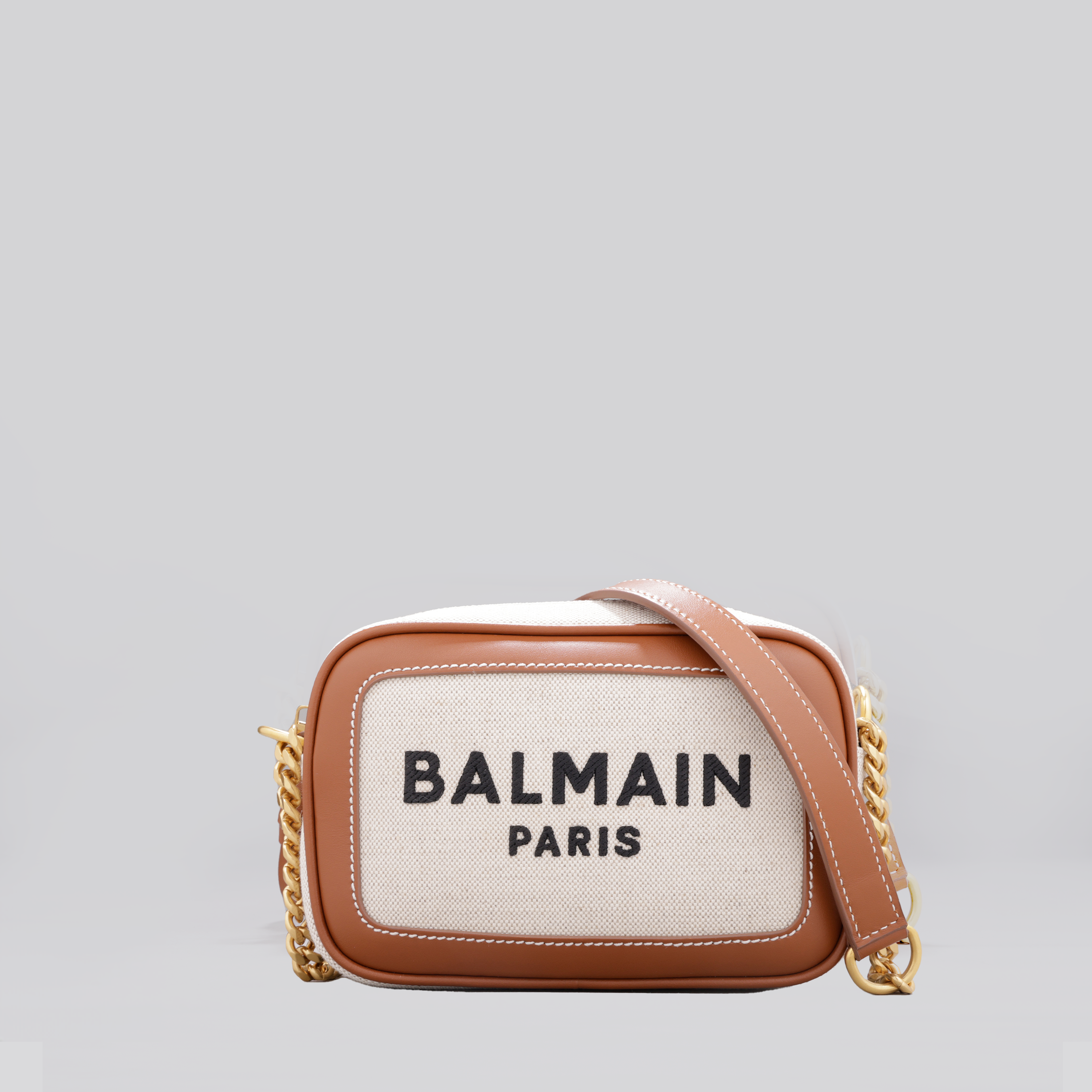 Cartera Beige Balmain B-Army Camera Case