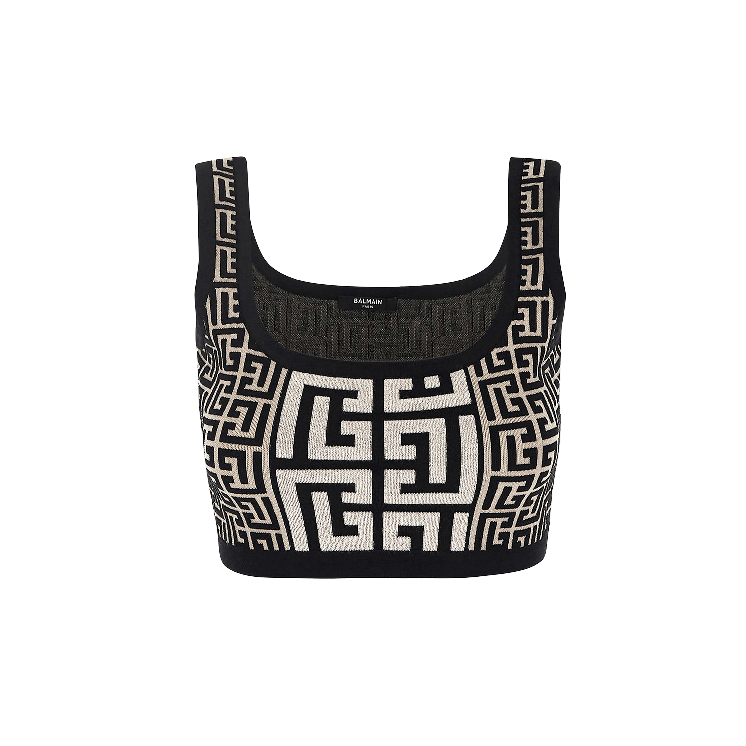 Top Negro Balmain Monogram