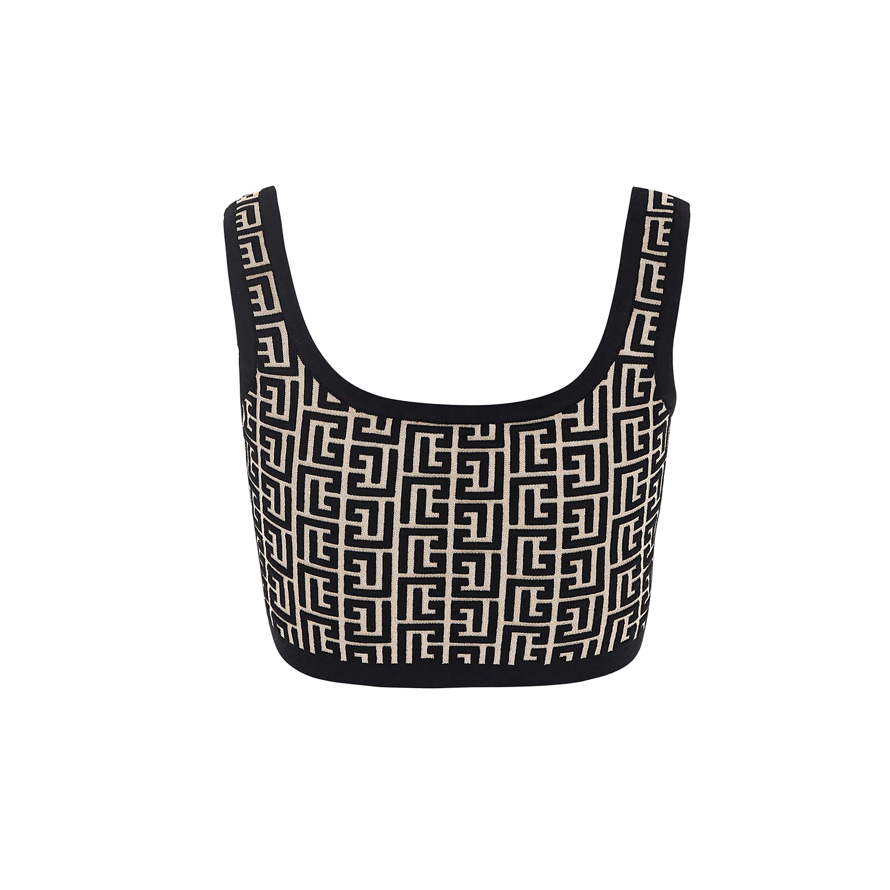 Top Negro Balmain Monogram