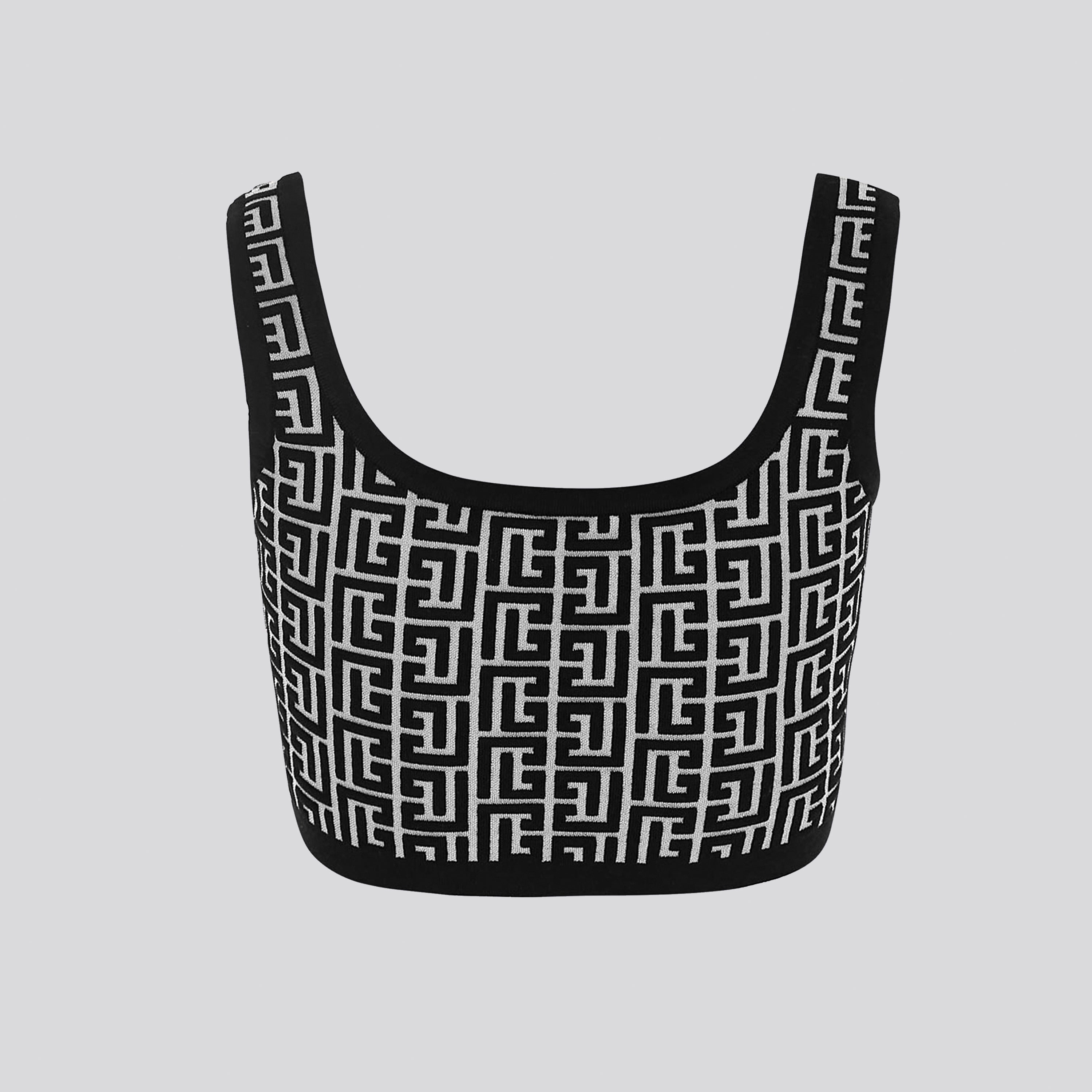 Top Negro Balmain Monogram