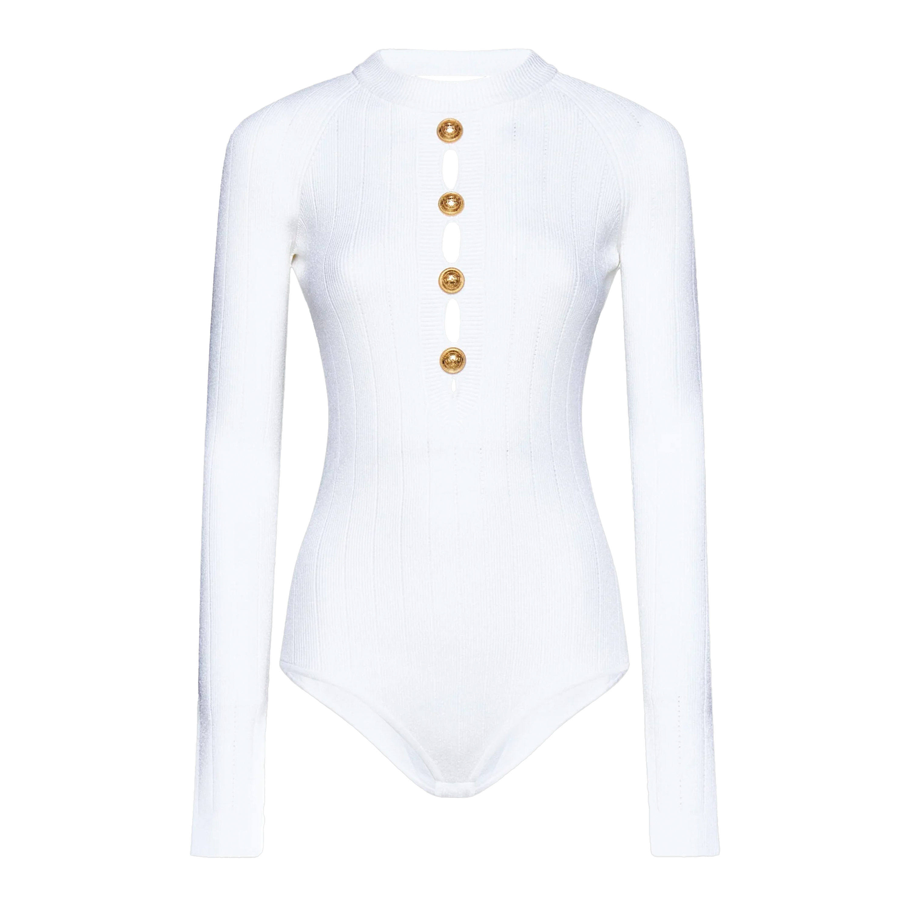 Body Blanco Balmain Buttoned Halter