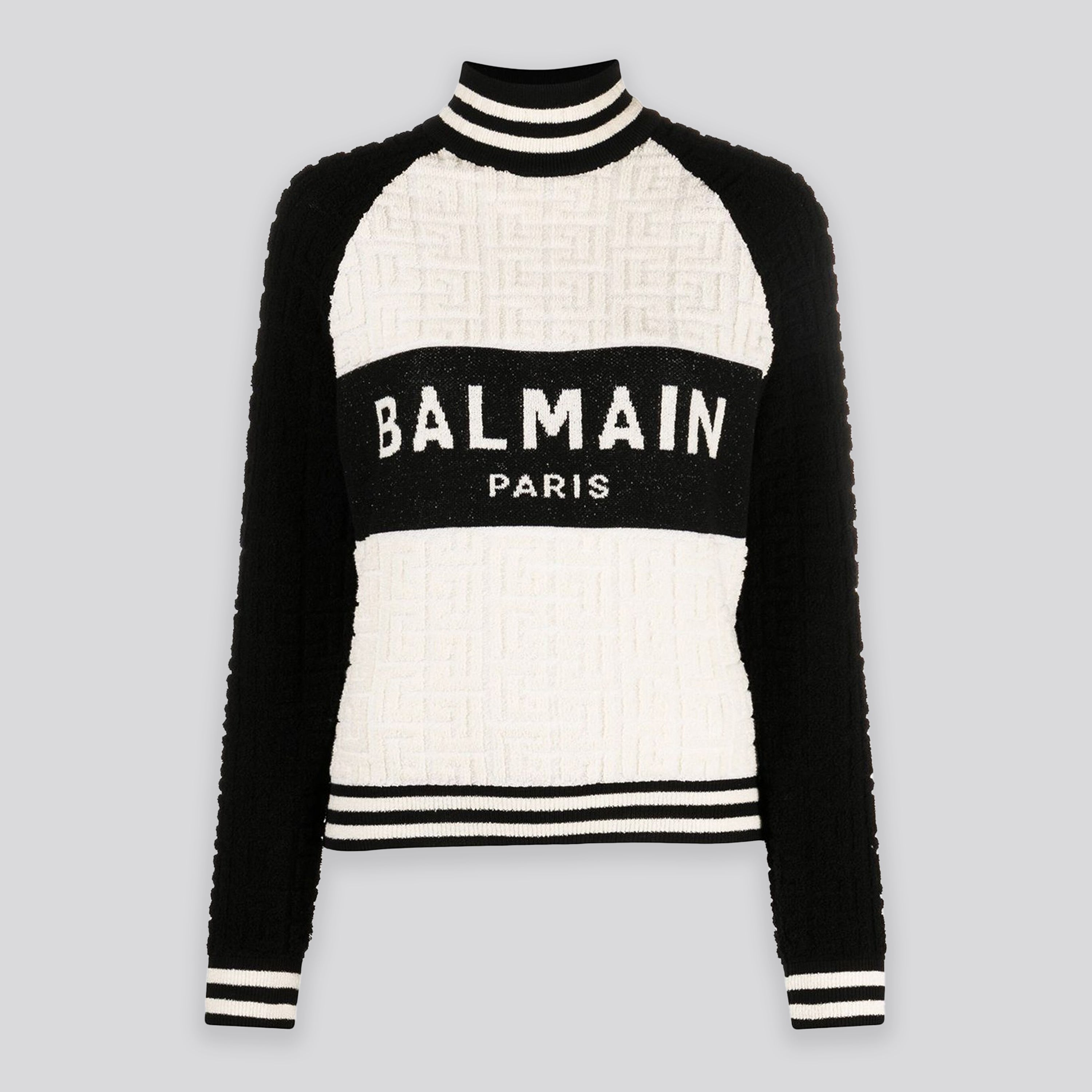 Buzo Negro Balmain Negro Paris Logo