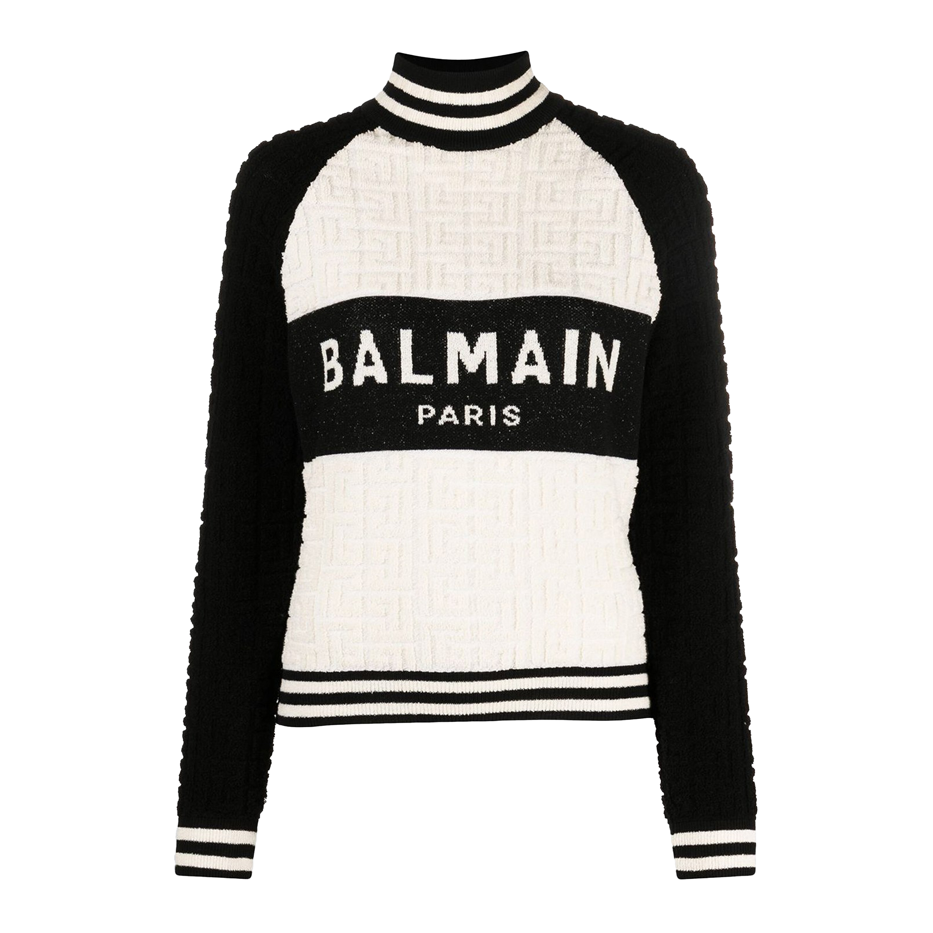 Buzo Negro Balmain Negro Paris Logo