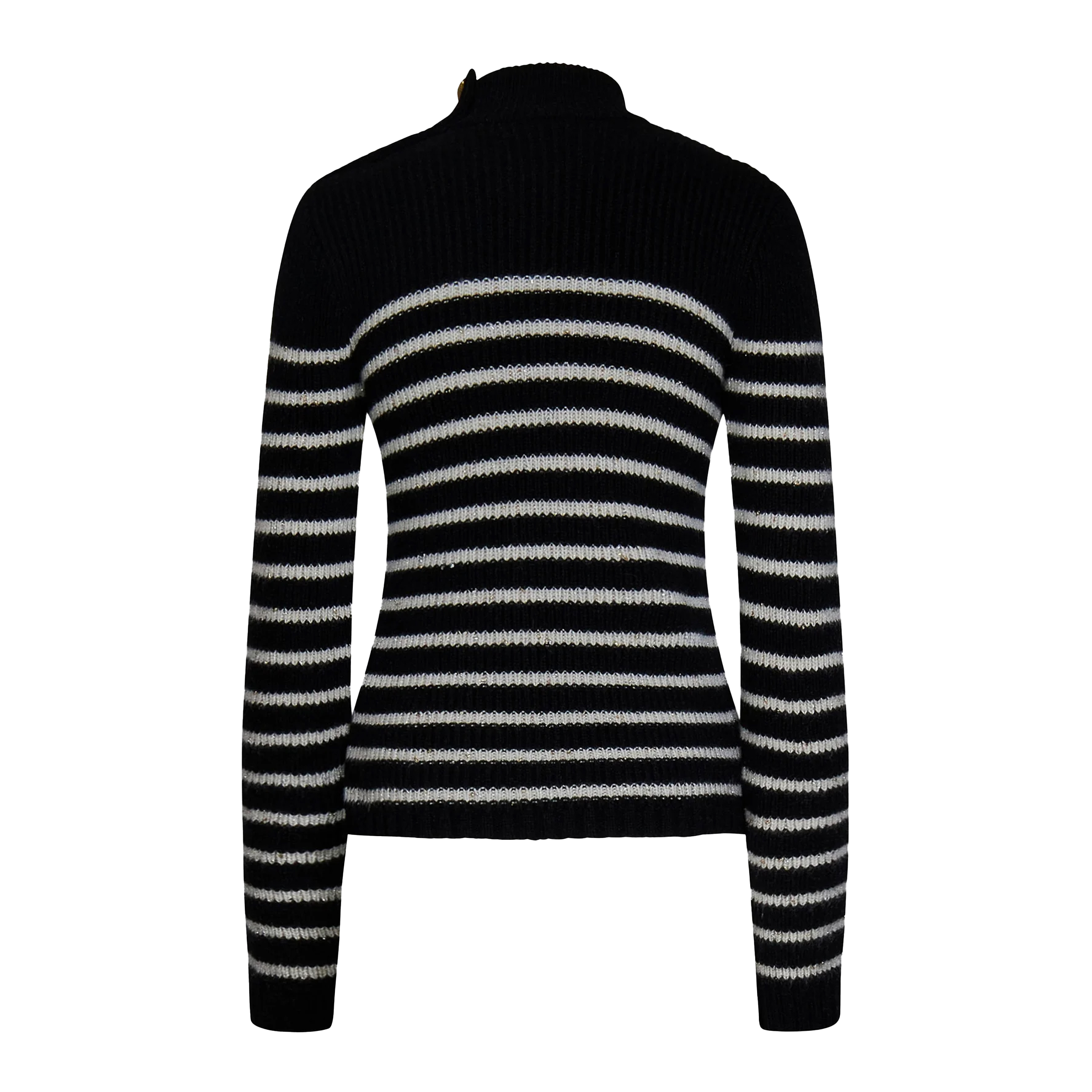 Buzo Negro Balmain 3 BTN High Neck