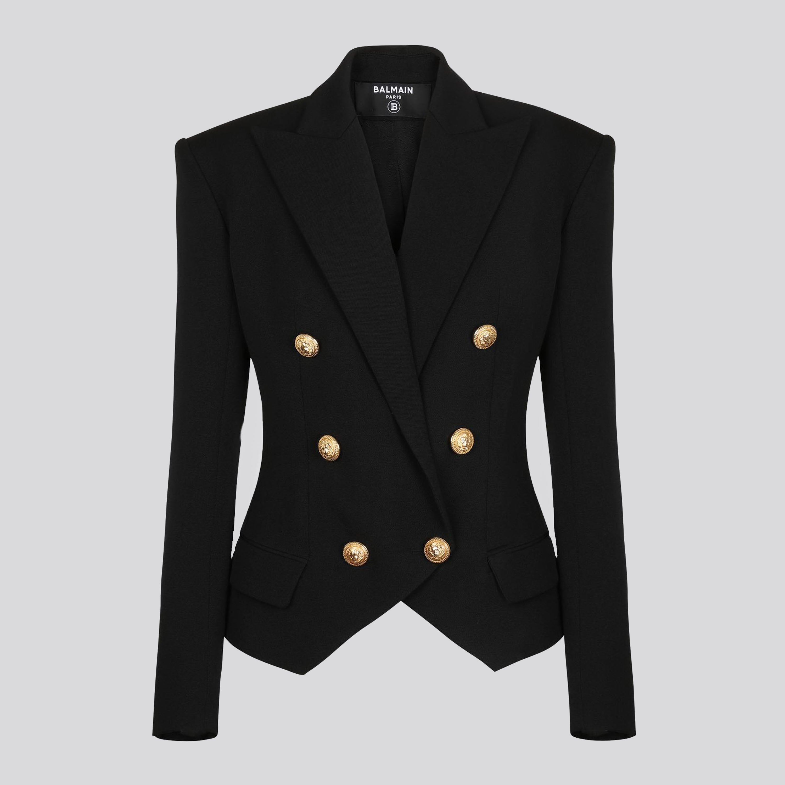 Blazer Negro Balmain 6 BTN Grain