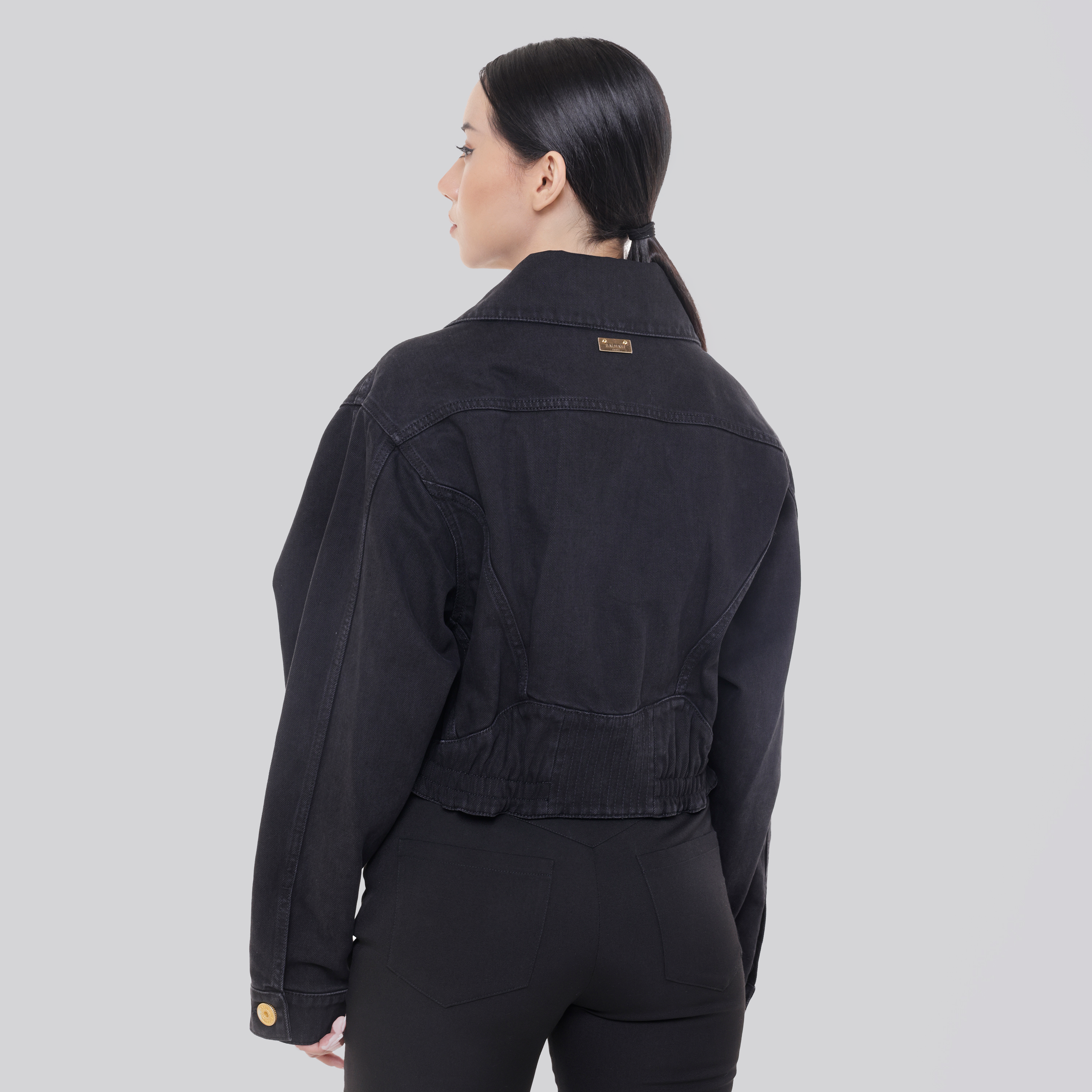 Chaqueta Negra Balmain Balmain Gols Bottoms