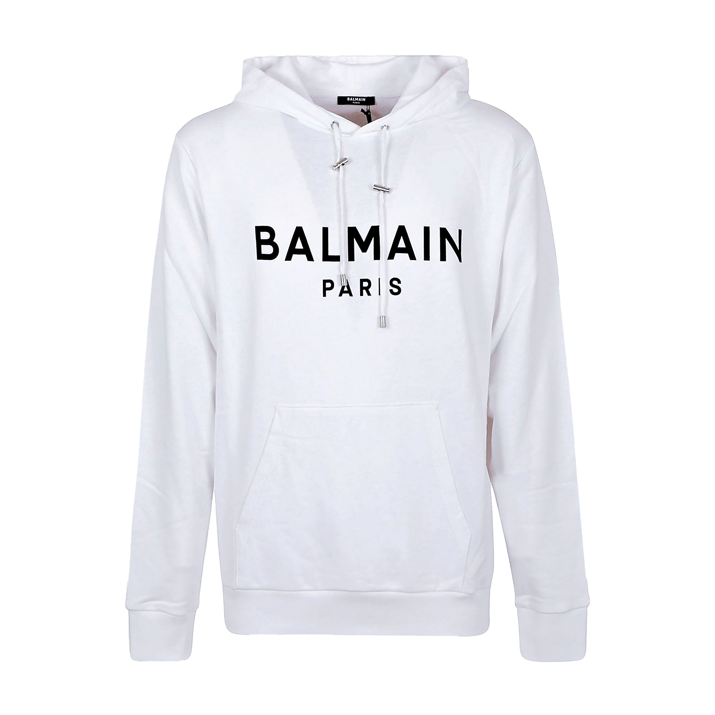 Buzo Tipo Hoodie Blanco Balmain Paris Logo