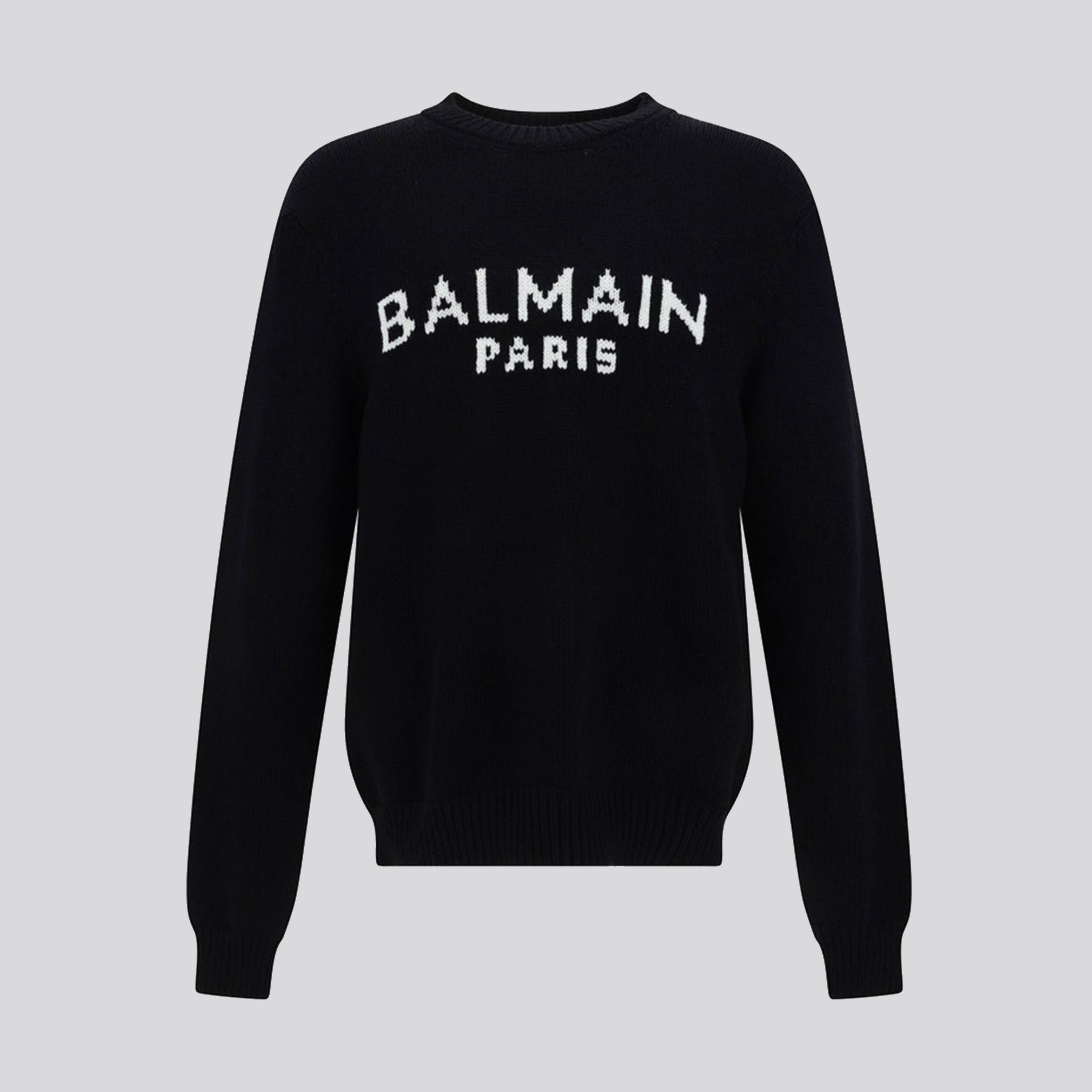 Buzo Negro Balmain Logo