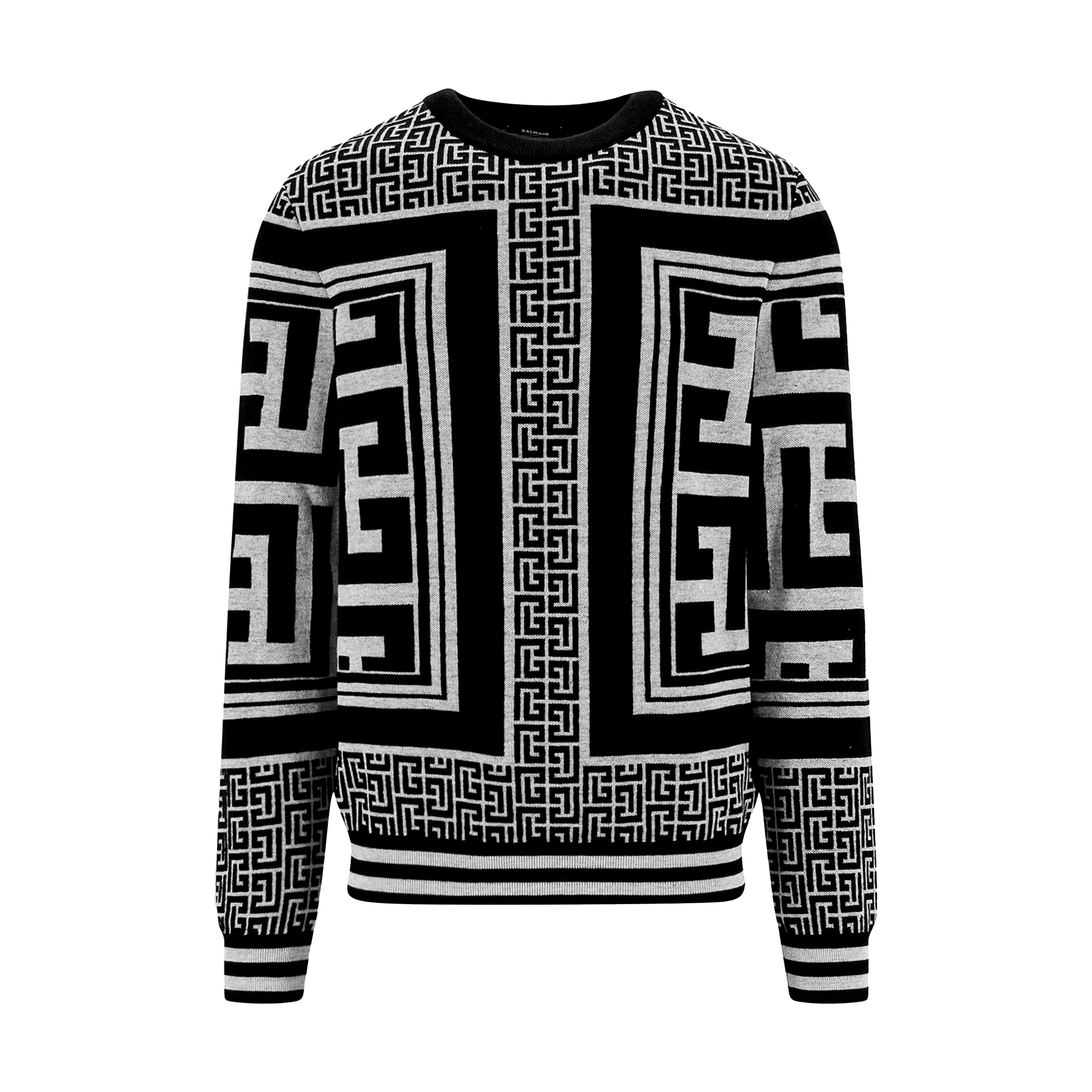 Buzo Negro Balmain Maxi Monigram