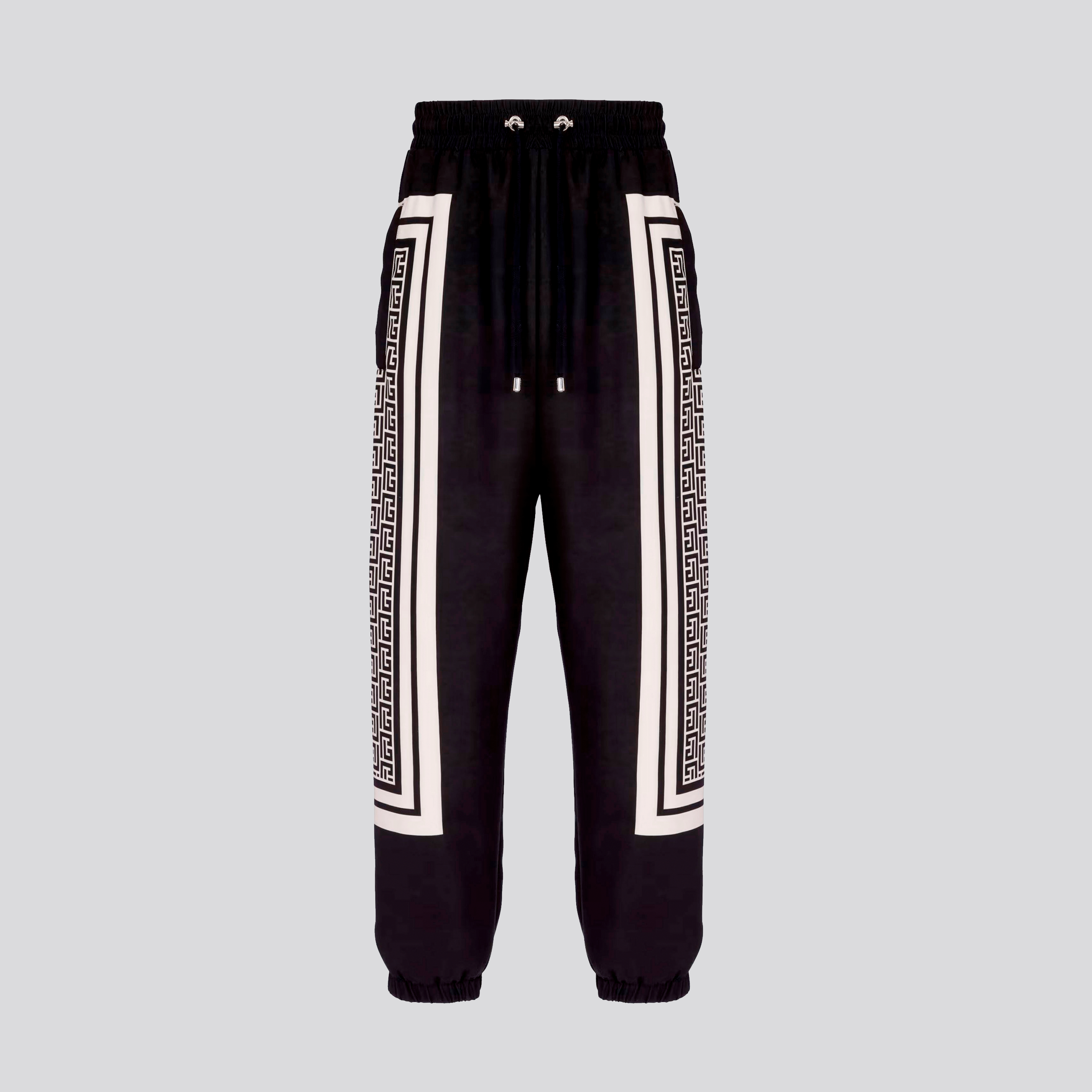 Jogger Negro Balmain Monogram Scarf