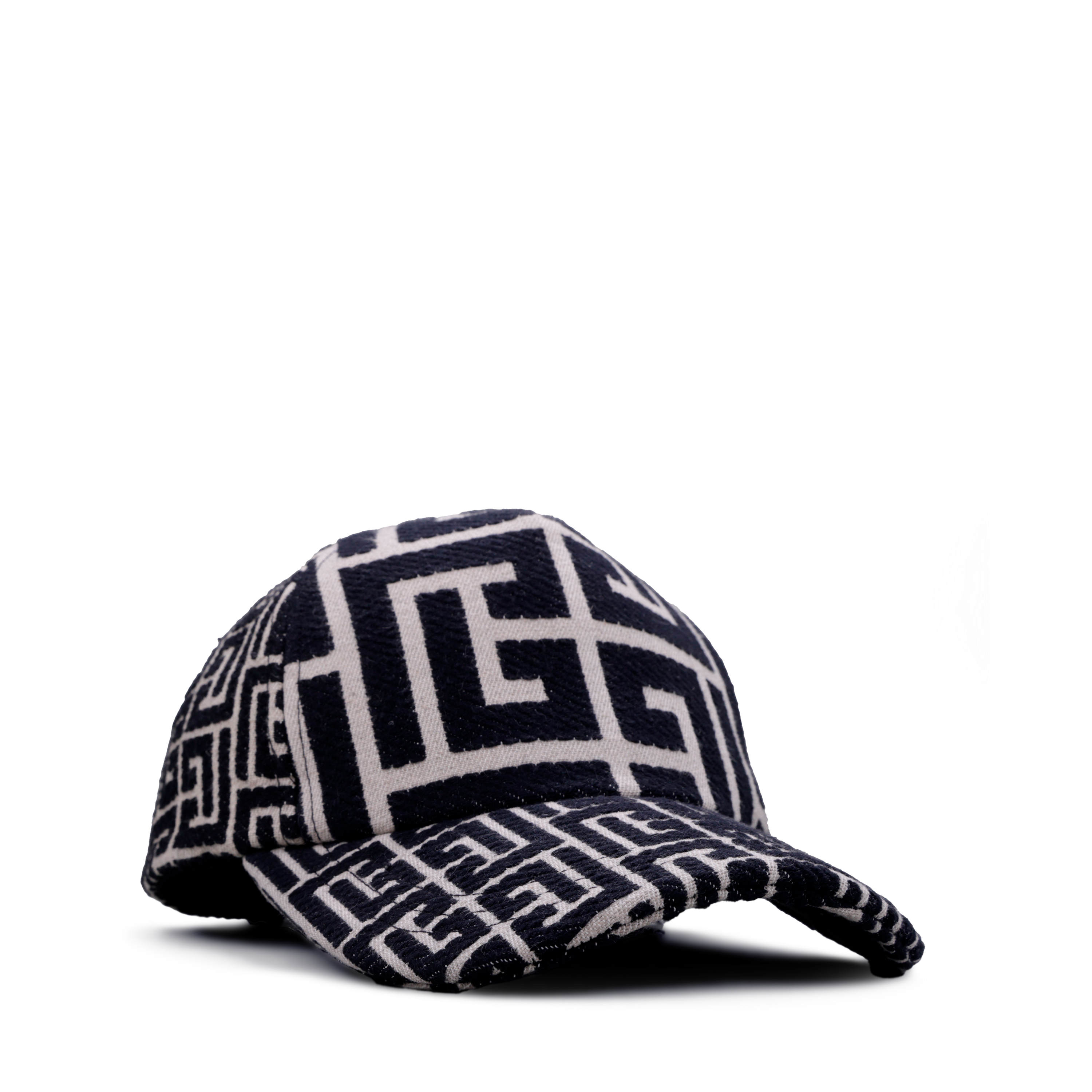 Gorra Negra Balmain Monogram