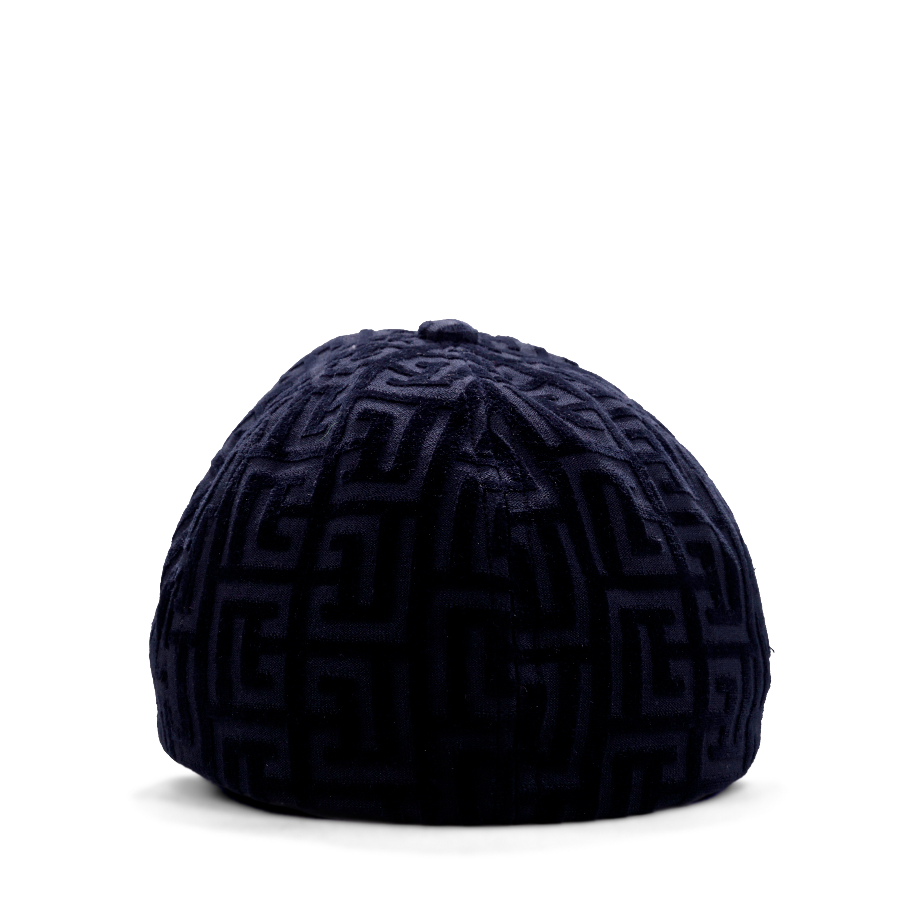 Gorra Negra Balmain Monogram Velvet