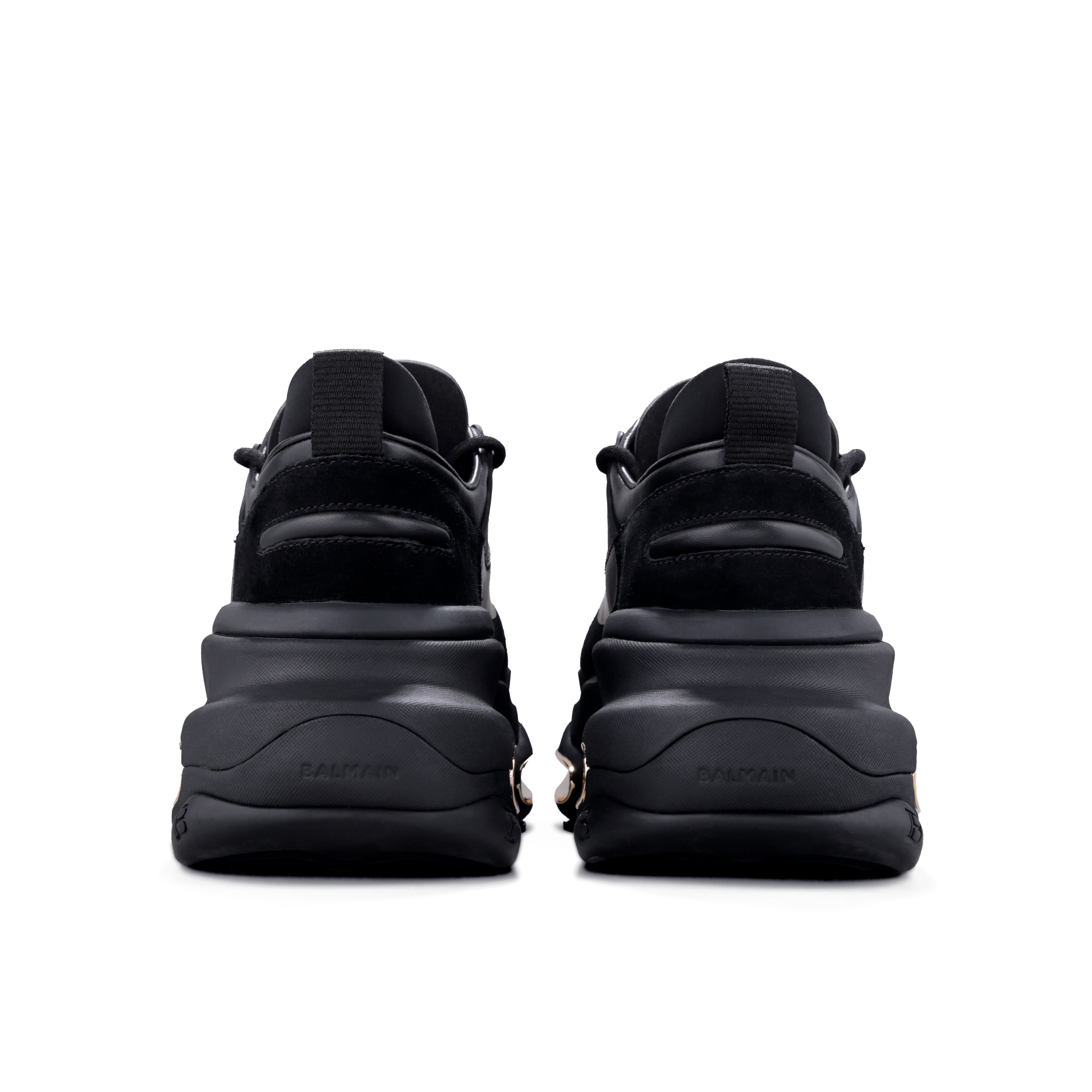 Sneakers Negros Balmain B-Bold Low-Cuir Gomme