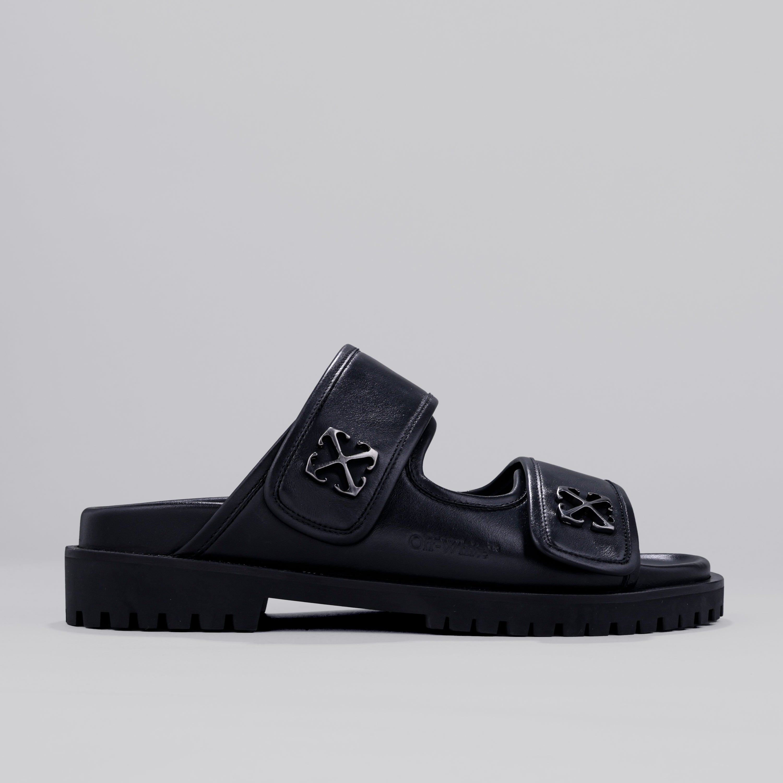 Sandalias Negras Off-White Metal Arrow