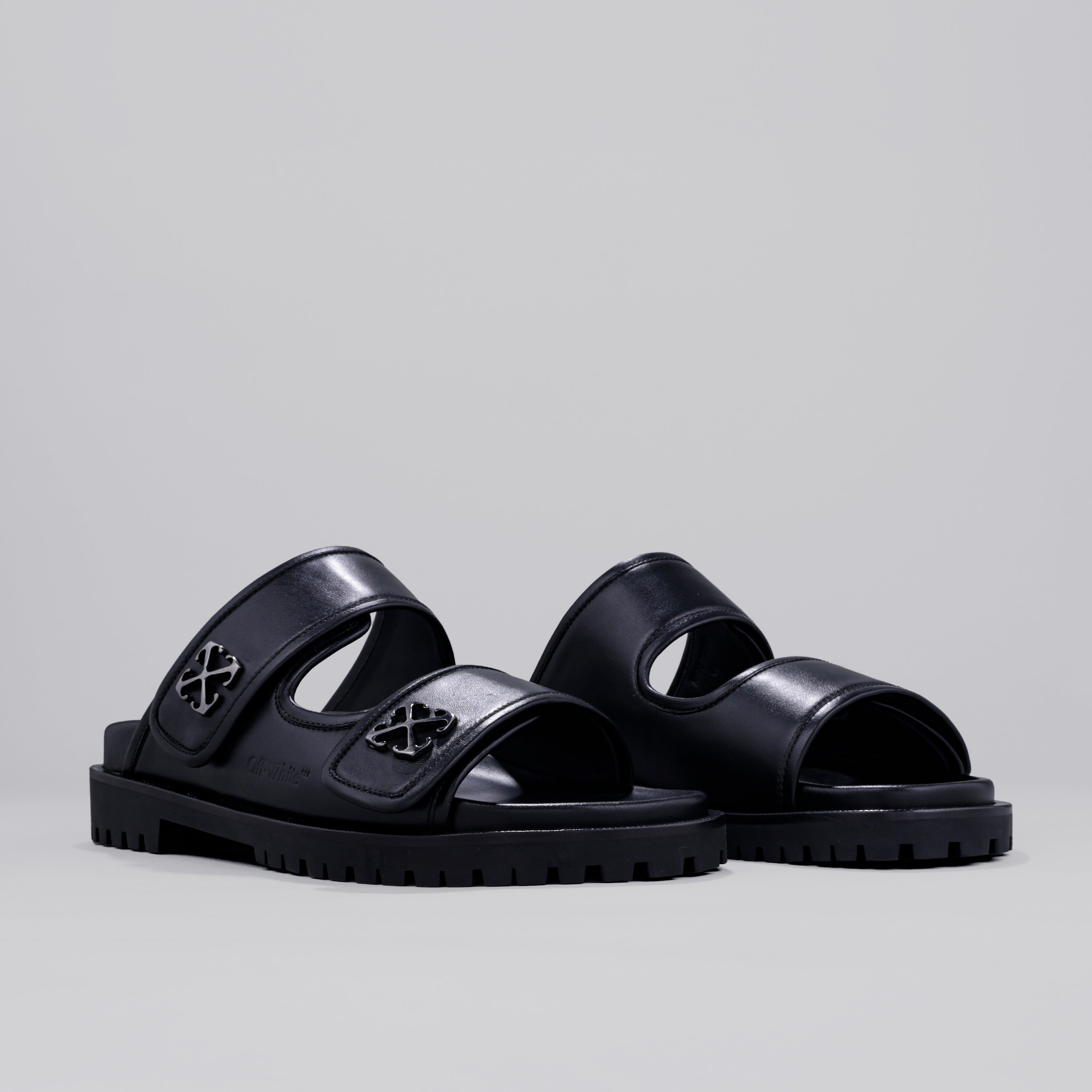 Sandalias Negras Off-White Metal Arrow