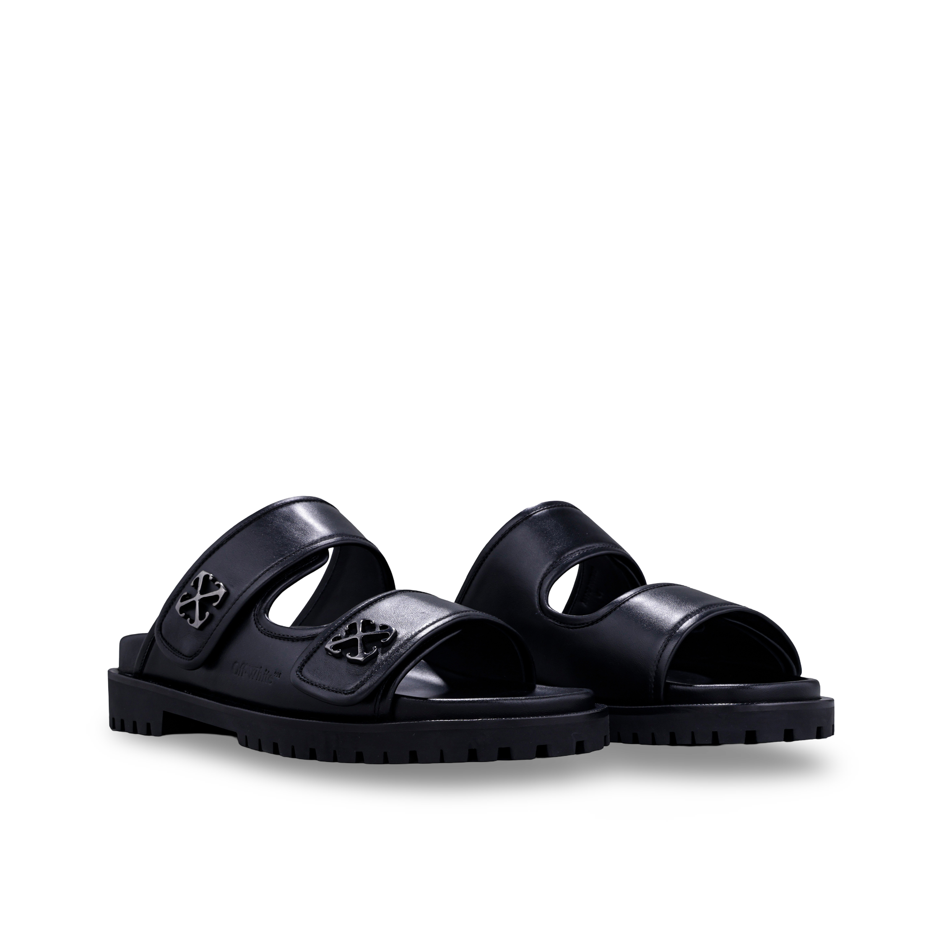 Sandalias Negras Off-White Metal Arrow