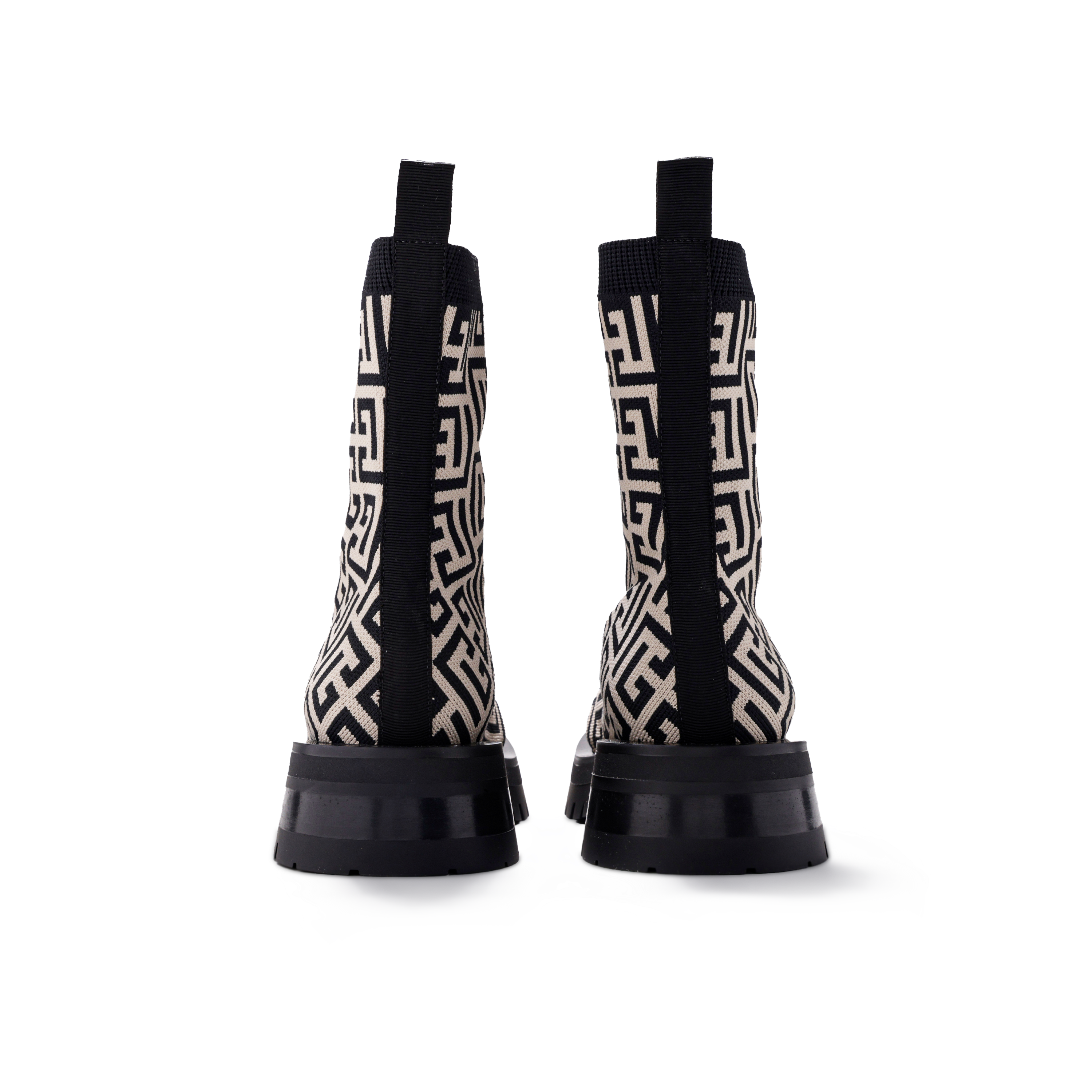 Botas Negras Balmain Chelsea Monogramme