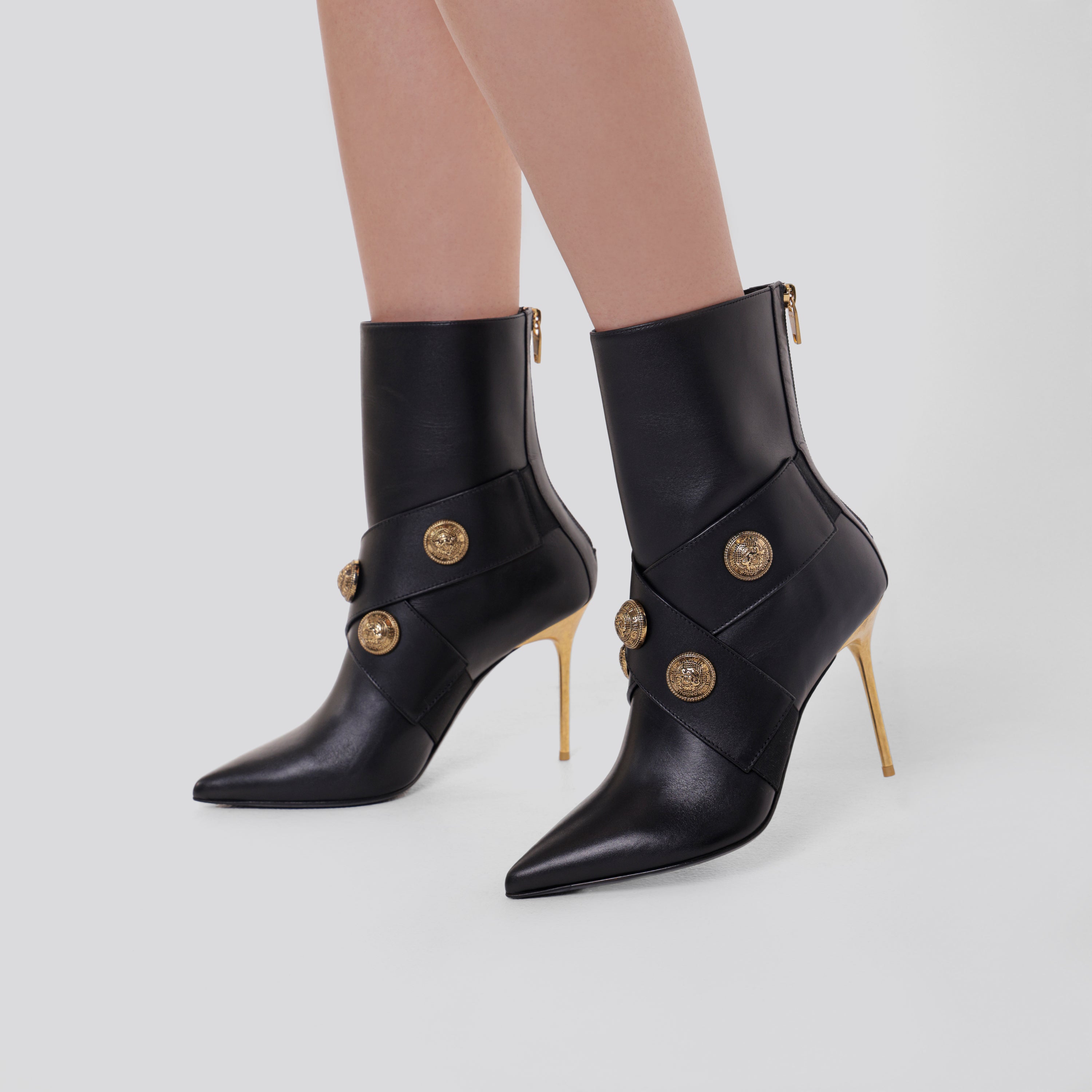 Botas Negras Balmain Alma-Cuir De Veau