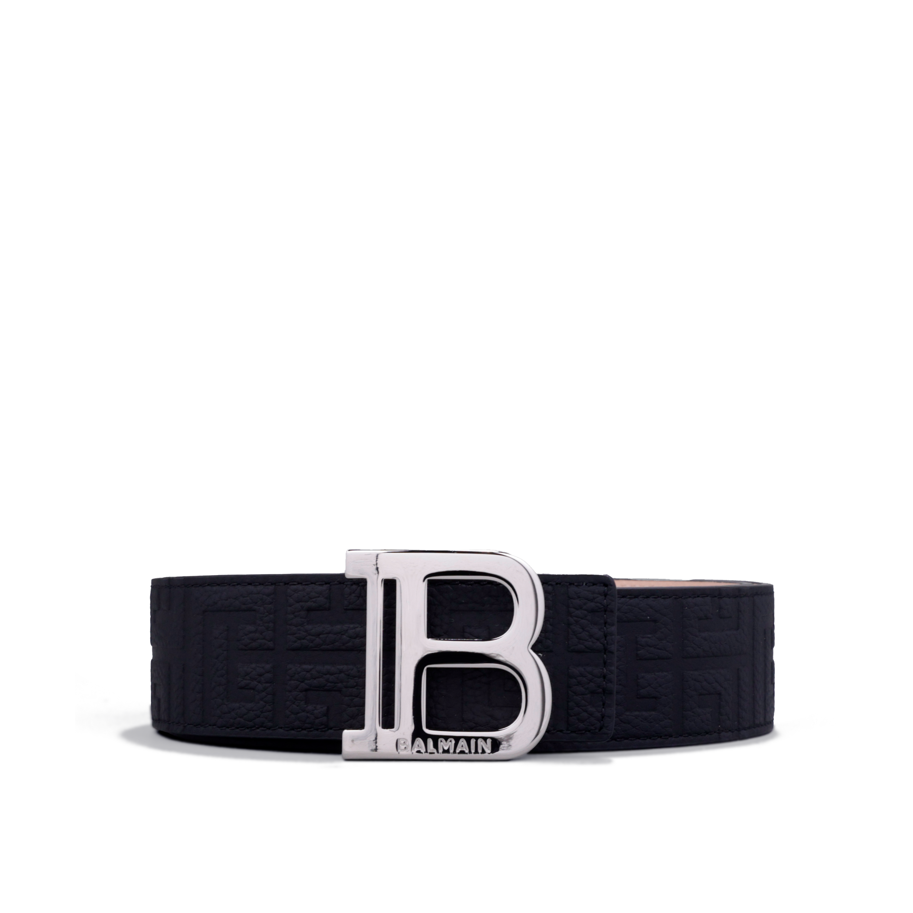 Cinturón Negro Balmain PB Monogramme 35 mm