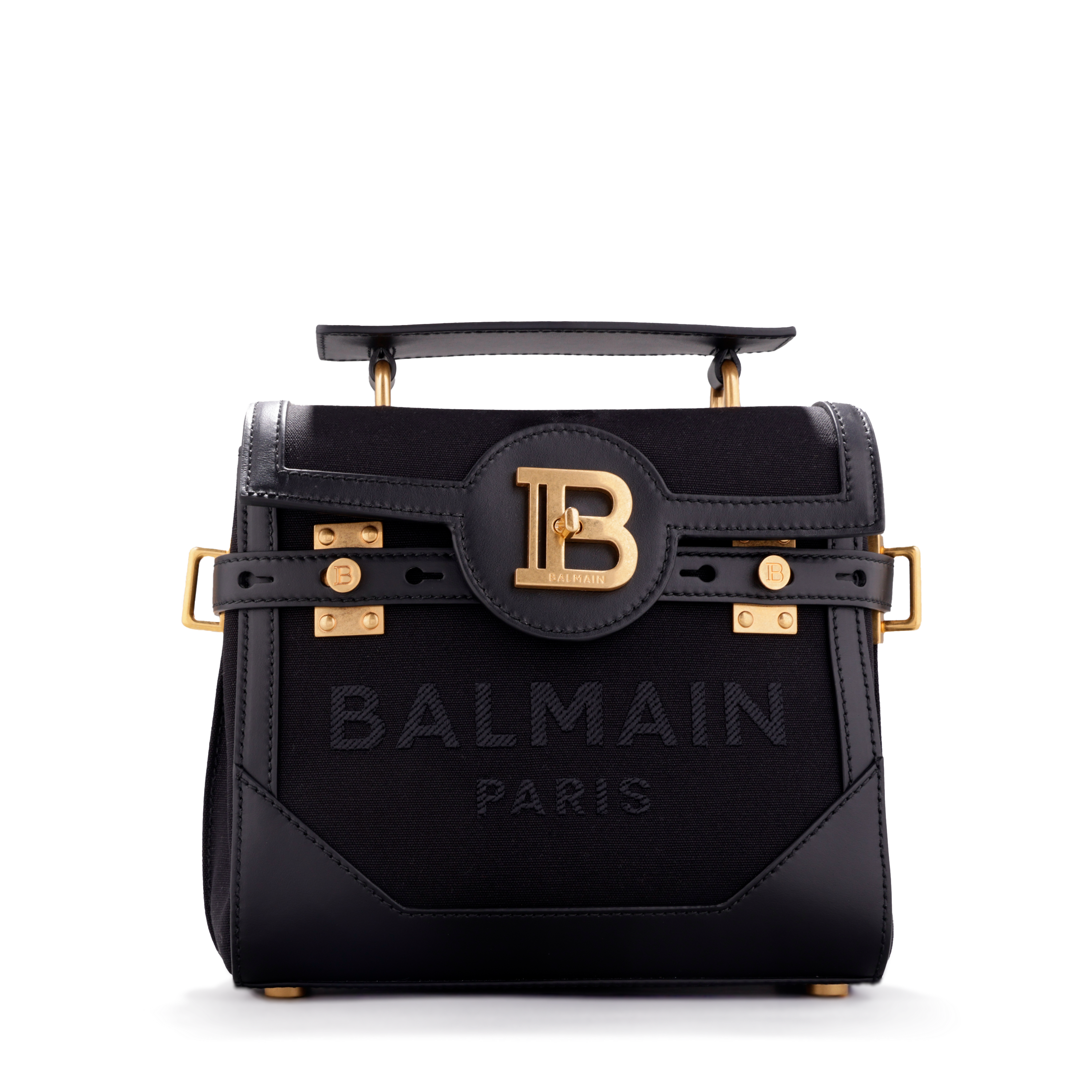 Cartera Negra Balmain Bbuzz 23-Toile&Cuir