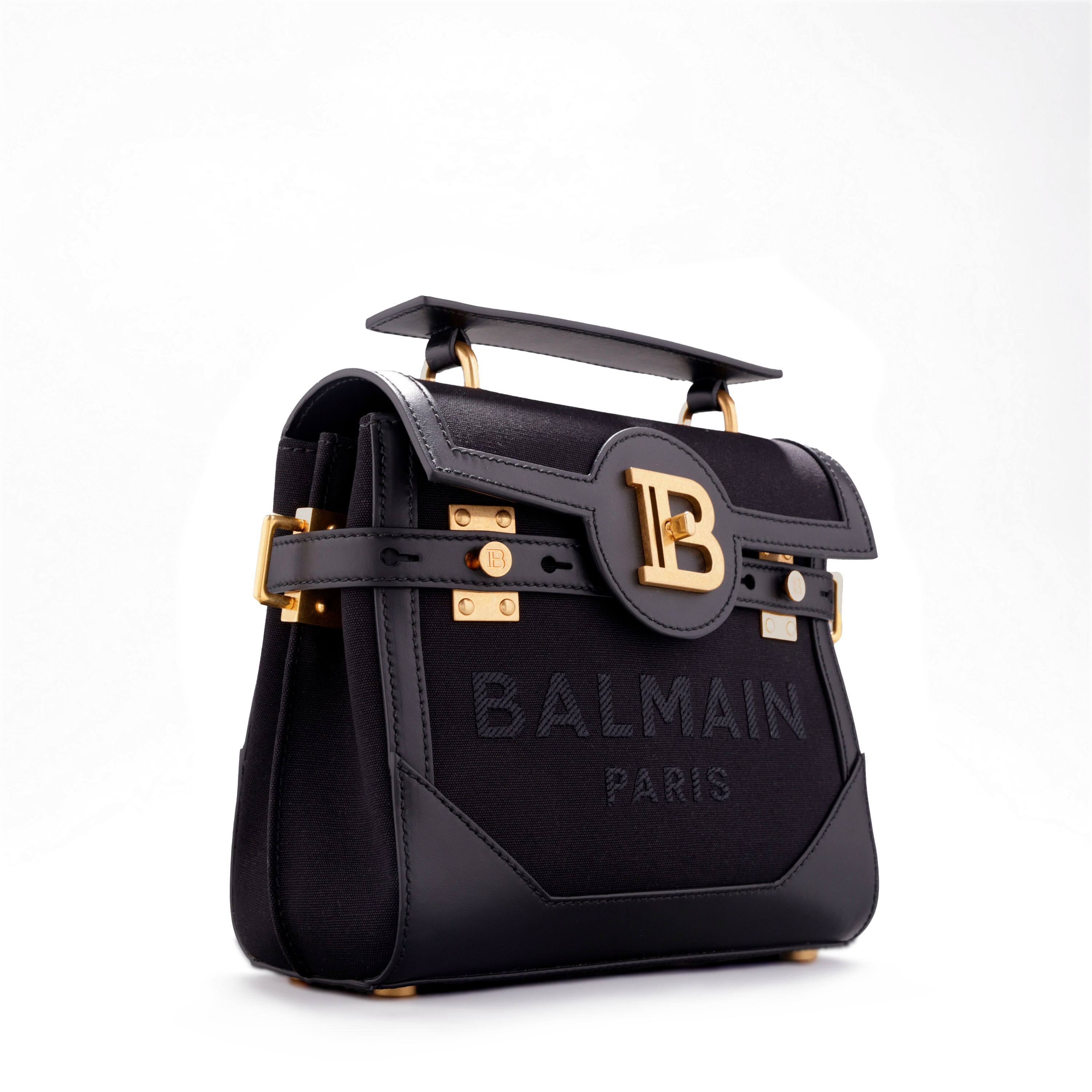 Cartera Negra Balmain Bbuzz 23-Toile&Cuir