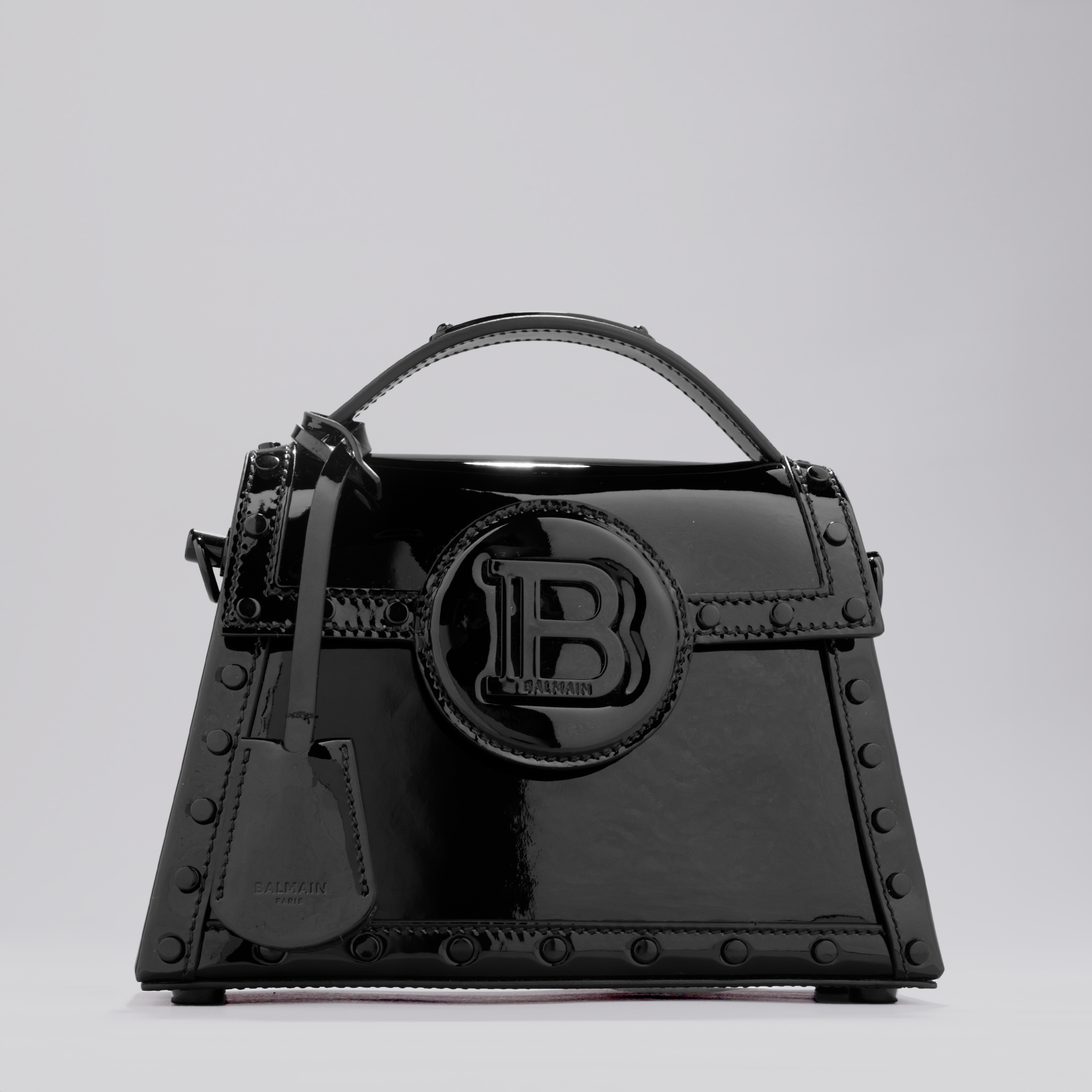 Cartera Negra Balmain Bbuzz Dynasty-Cuir Vernis