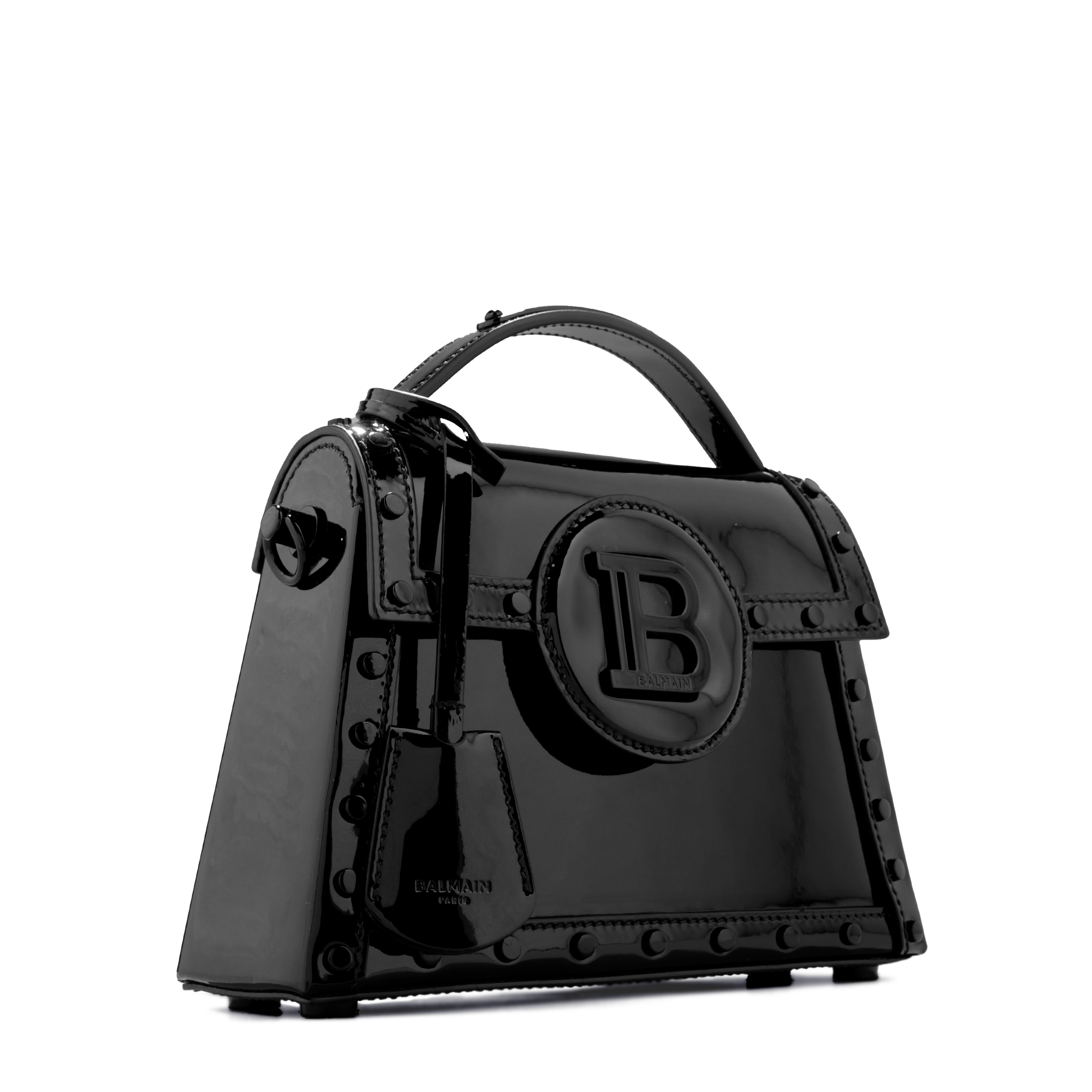 Cartera Negra Balmain Bbuzz Dynasty-Cuir Vernis