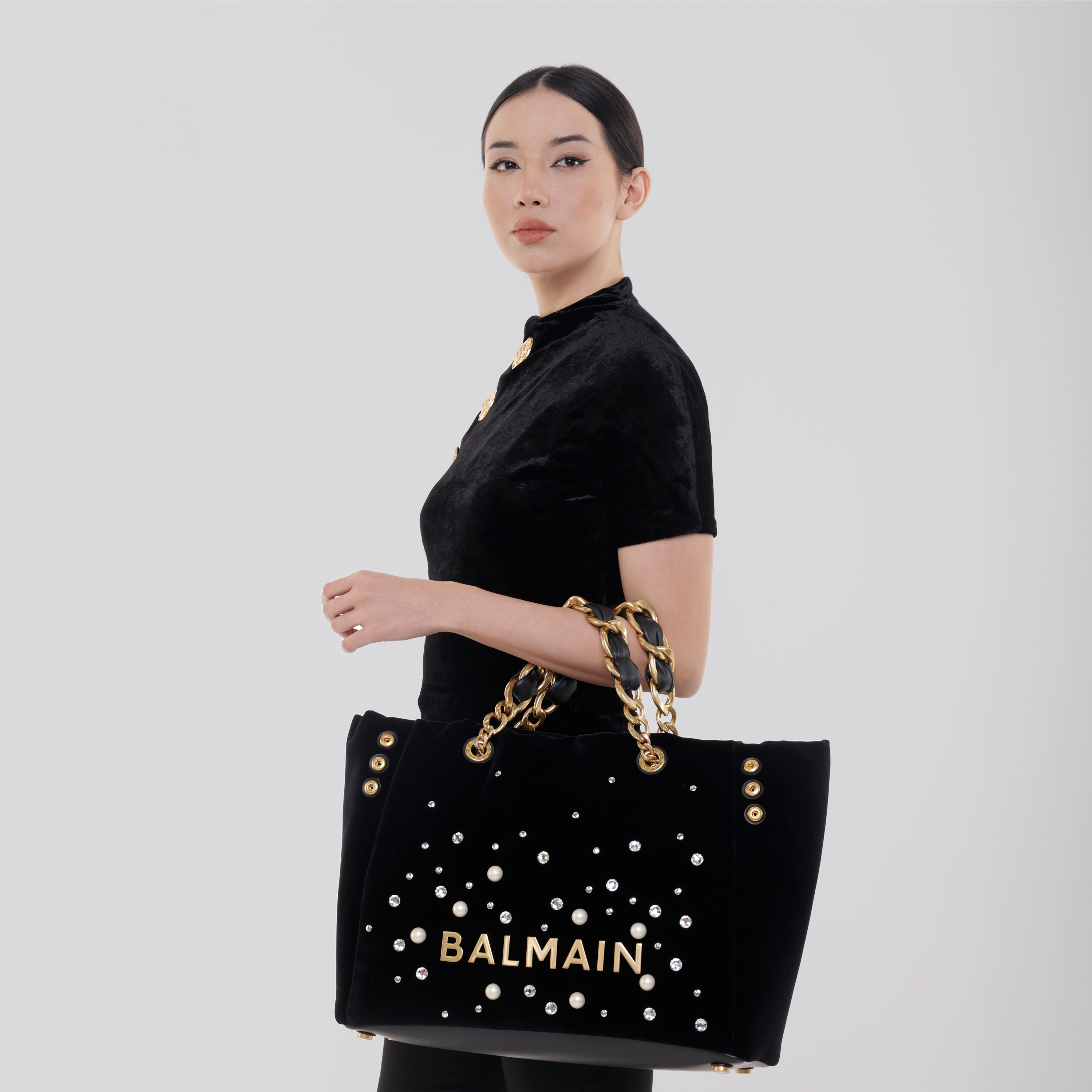 Cartera Negra Balmain 1945 Constellation