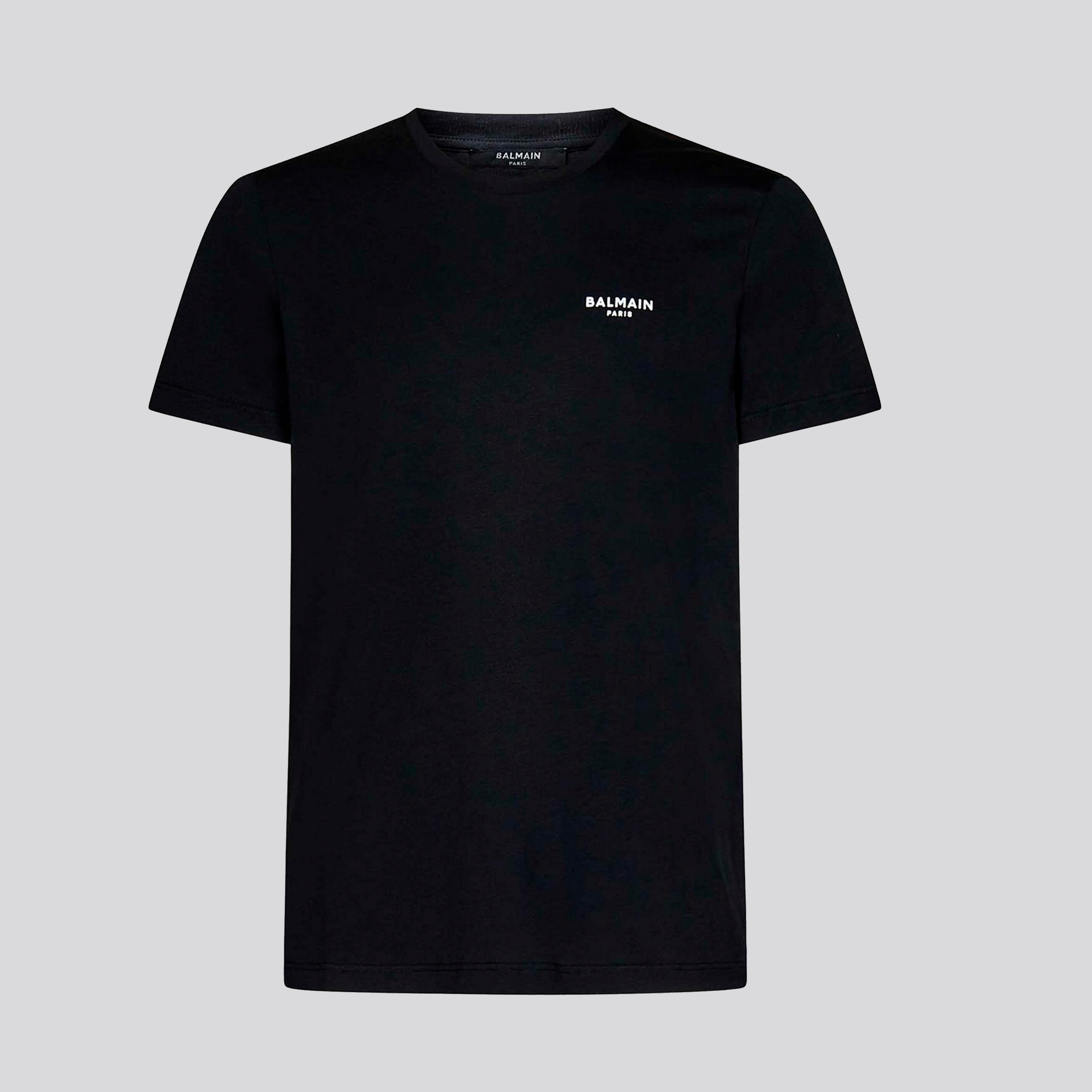 Camiseta Negra Balmain Logo